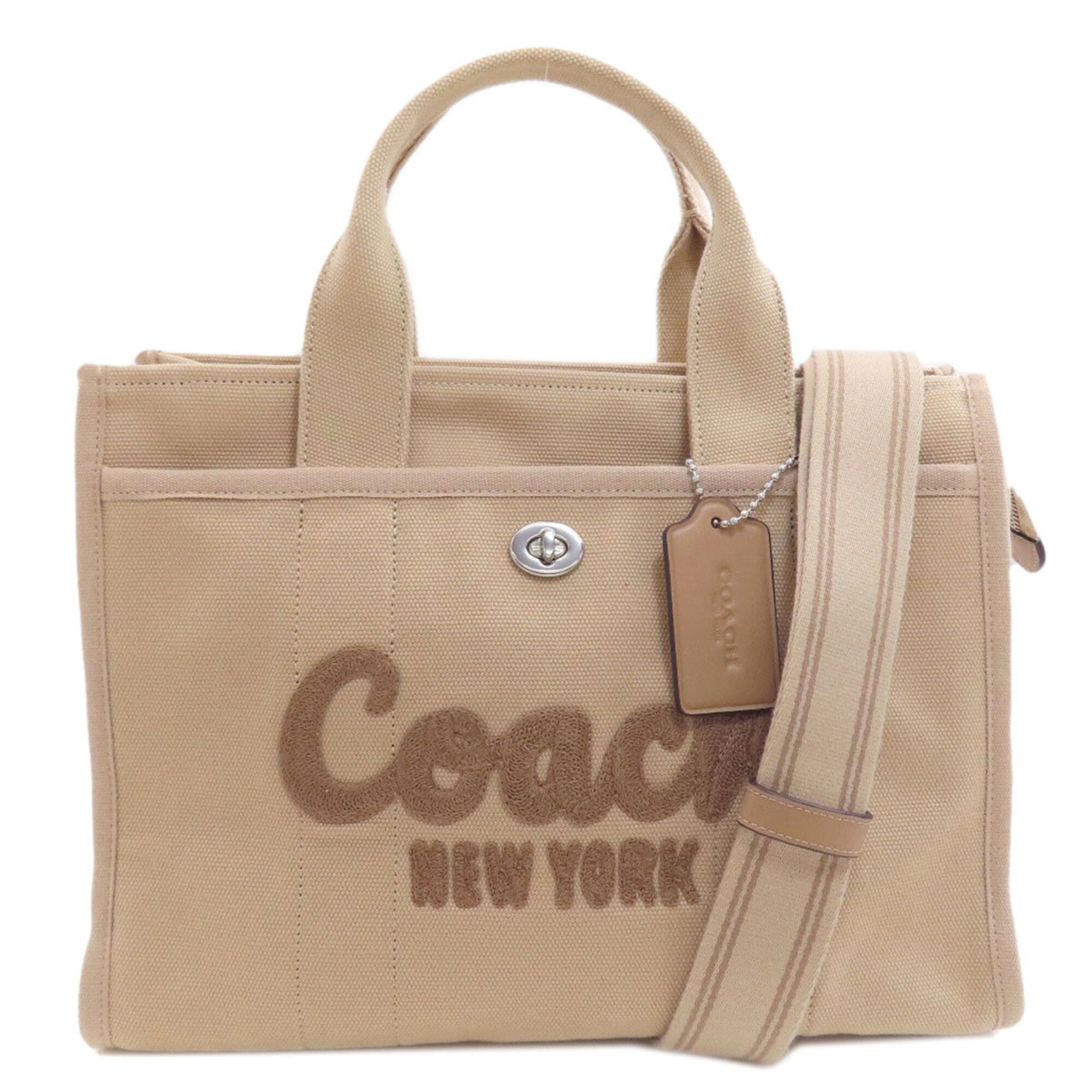 Coach Beige Canvas Tote Bag (Pre-Owned)