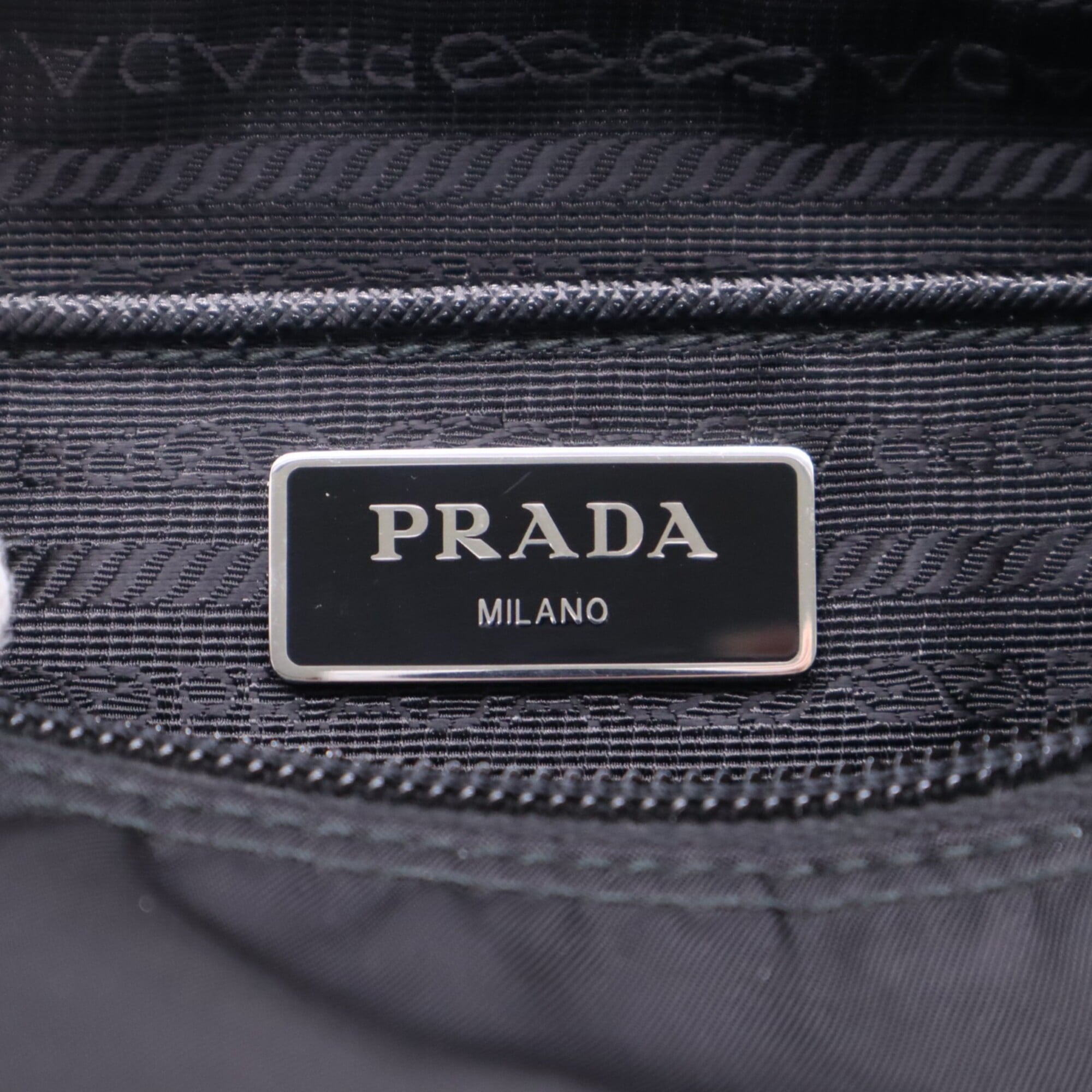 Prada Saffiano Black Nylon Saffiano Shoulder Bag (Pre-Owned)