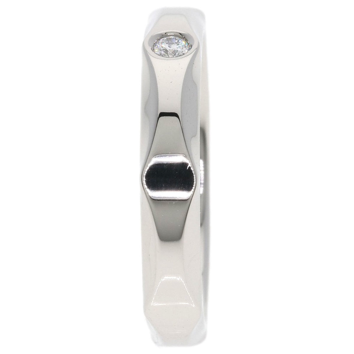 Bvlgari Silver Platinum 950 Band Ring (Pre-Owned)