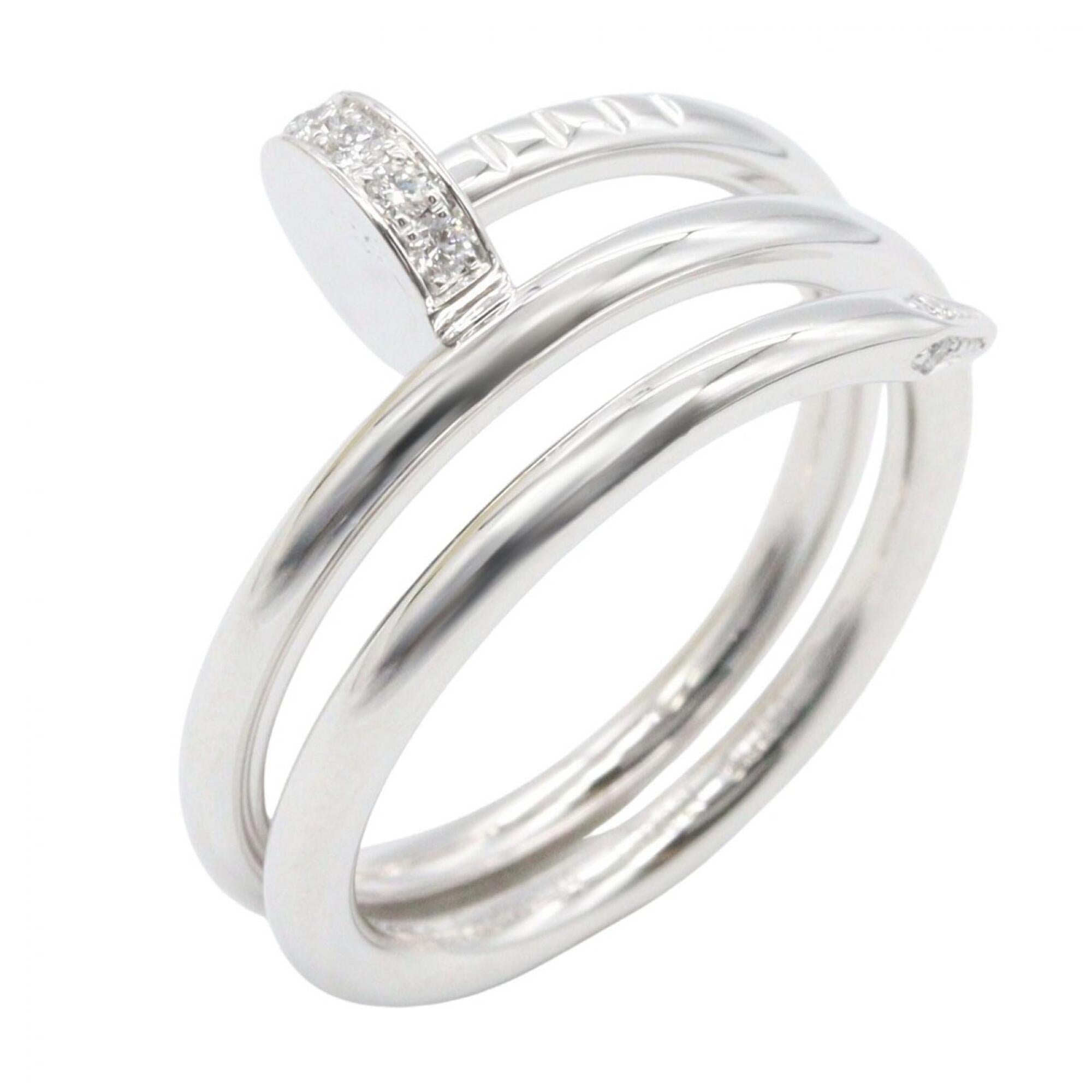 Cartier Silver Clear White Gold (18K) Band Ring (Pre-Owned)
