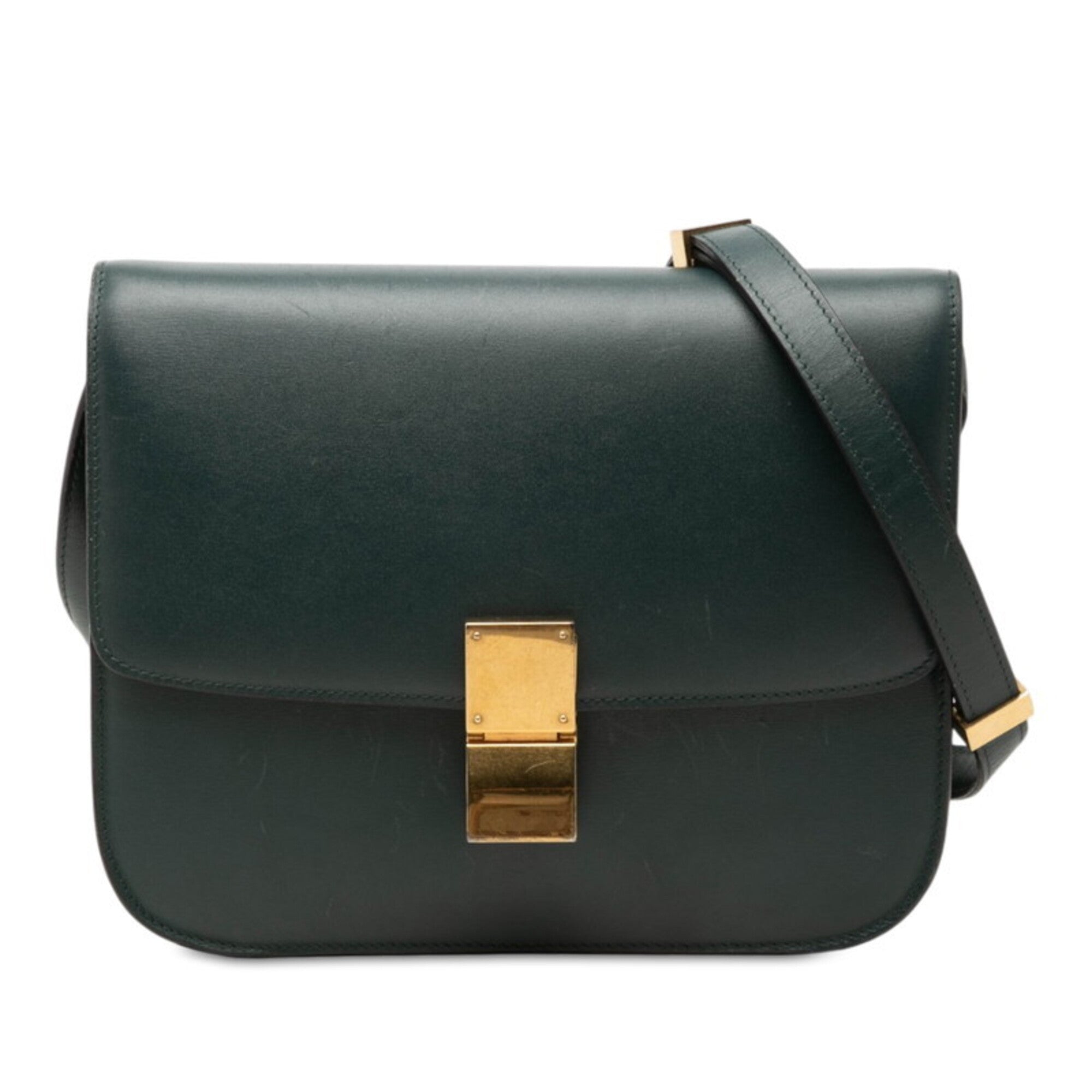 Celine Green Leather Shoulder Bag (Pre-Owned)