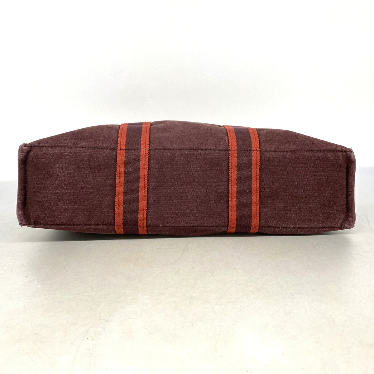 Hermes Bordeaux Canvas Tote Bag (Pre-Owned)