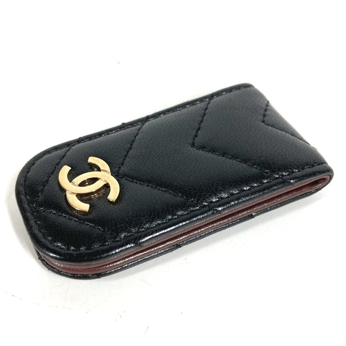 Chanel Black Leather Money Clip (Pre-Owned)