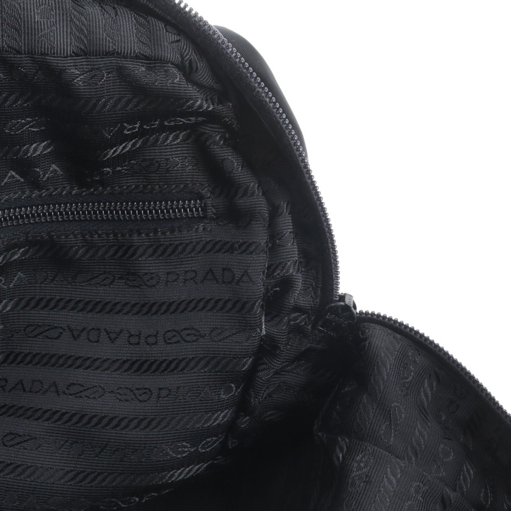 Prada Black Nylon Leather Pouch Sling Bag (Pre-Owned)