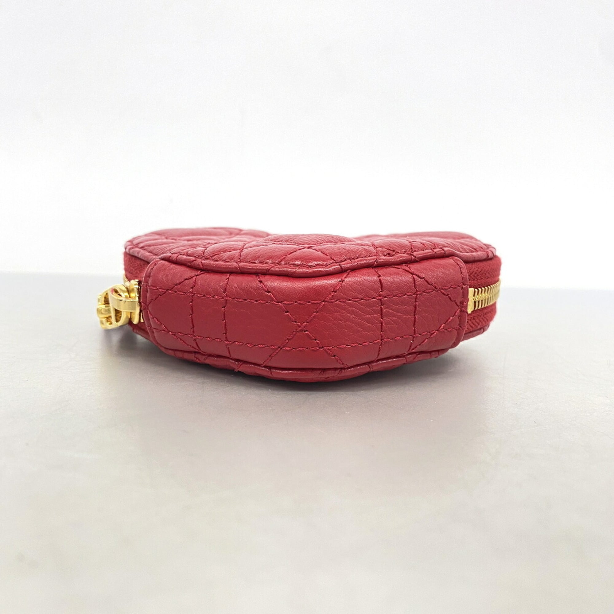 Christian Dior Red Color Leather Shoulder Bag (Pre-Owned)