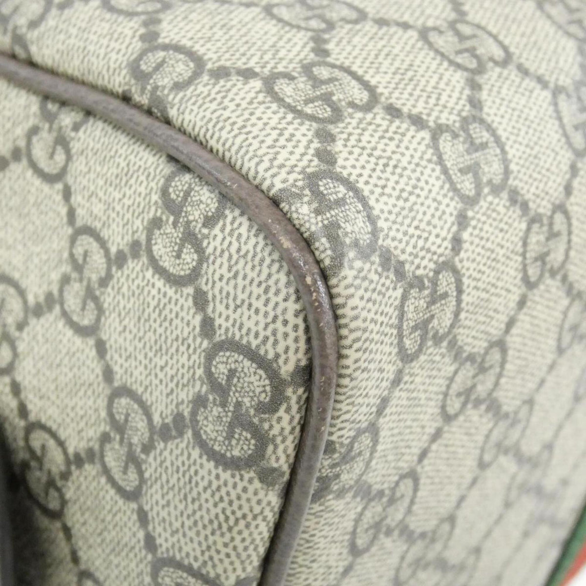 Gucci Beige Dark Brown Gg Supreme Canvas Handbag (Pre-Owned)