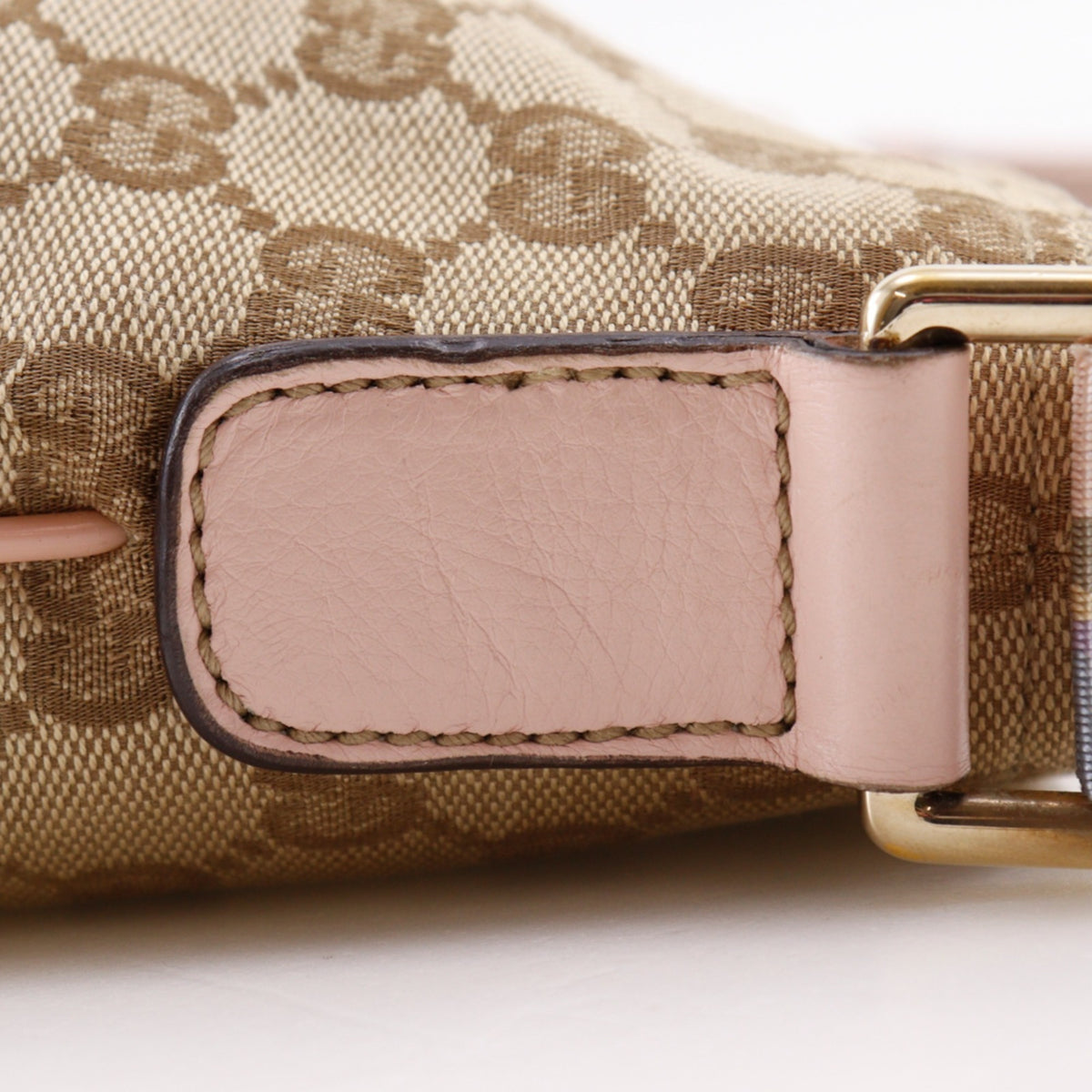 Gucci Gg Canvas Brown Pink Gg Canvas Shoulder Bag (Pre-Owned)