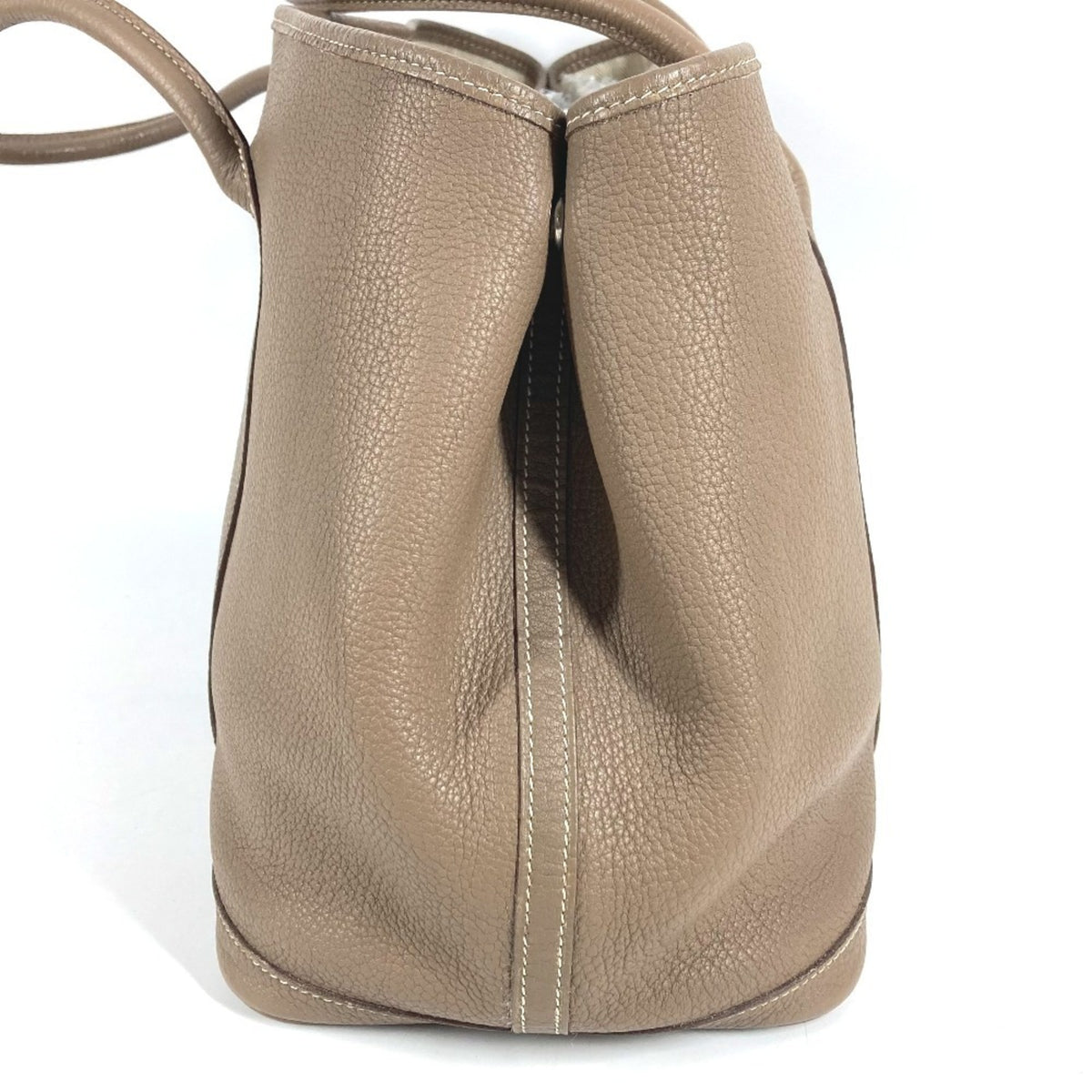 Hermes Beige Etoupe Gray Negonda Leather Handbag Shoulder Bag Tote Bag (Pre-Owned)