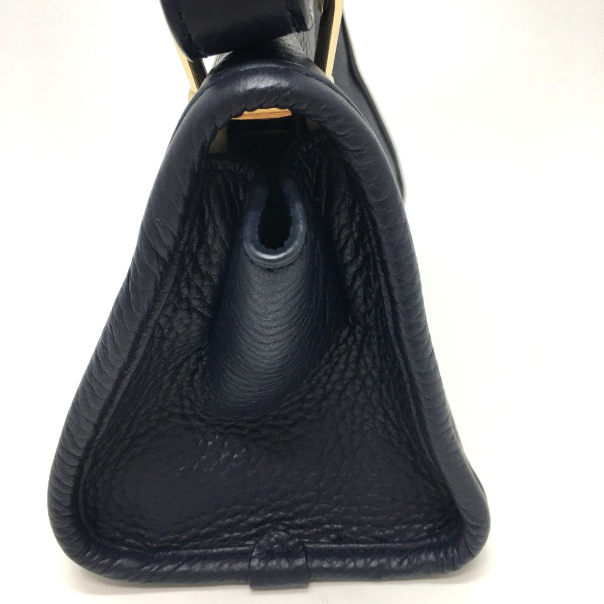 Bally Navy Leather Shoulder Bag (Pre-Owned)