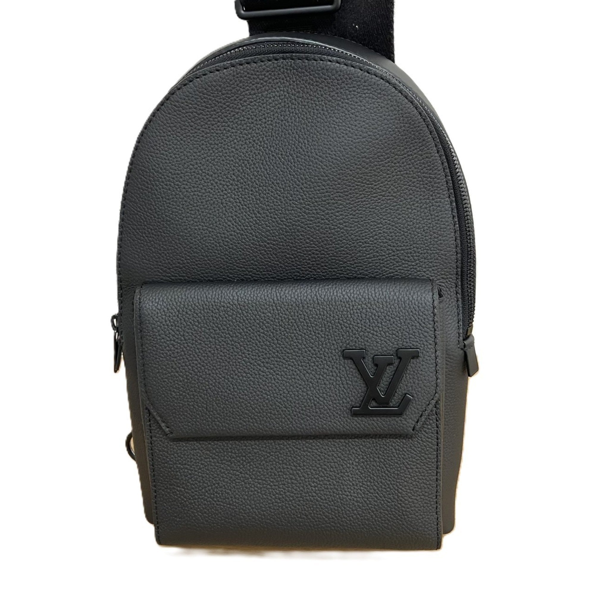 Louis Vuitton Black Leather Sling Bag (Pre-Owned)