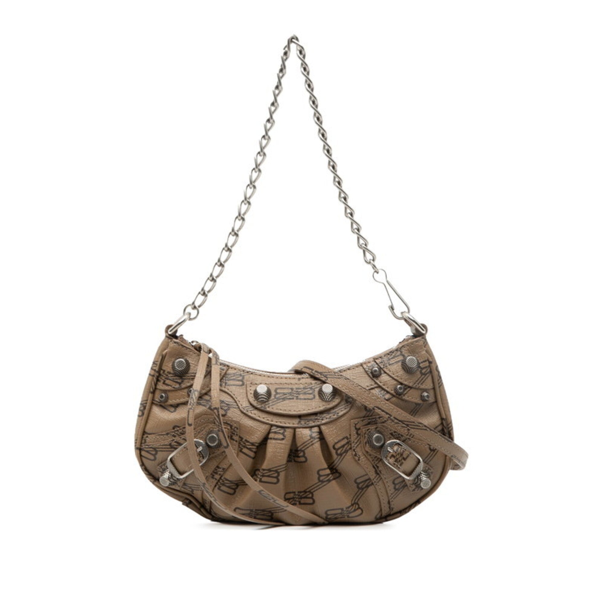 Balenciaga Brown Leather Handbag Shoulder Bag (Pre-Owned)