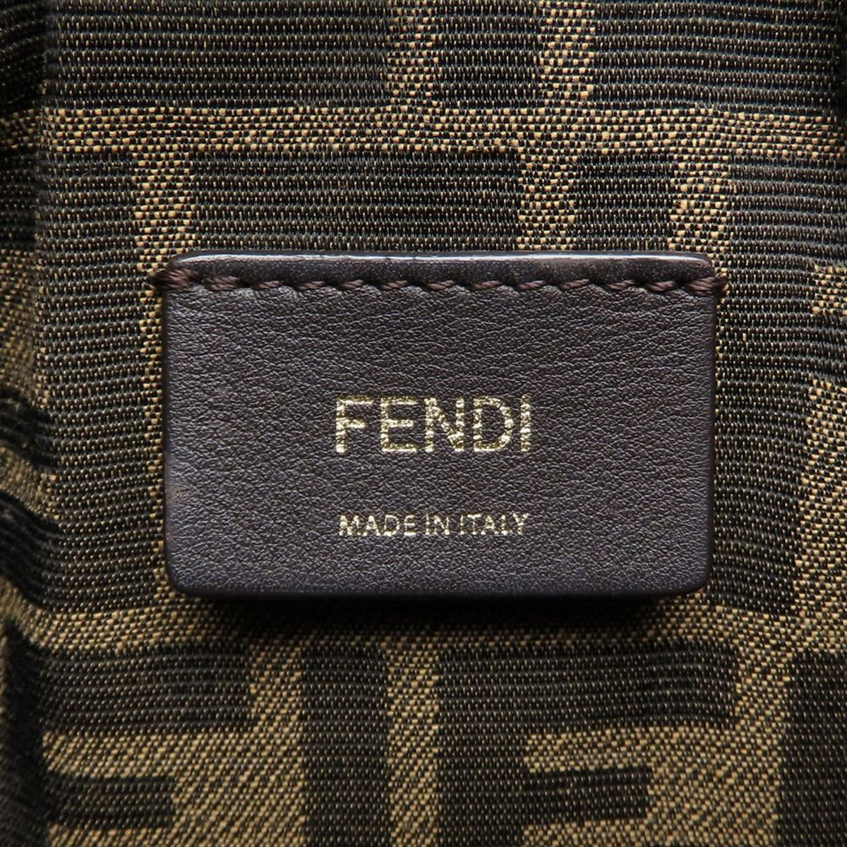 Fendi Blue Yellow Cotton Leather Shoulder Bag (Pre-Owned)