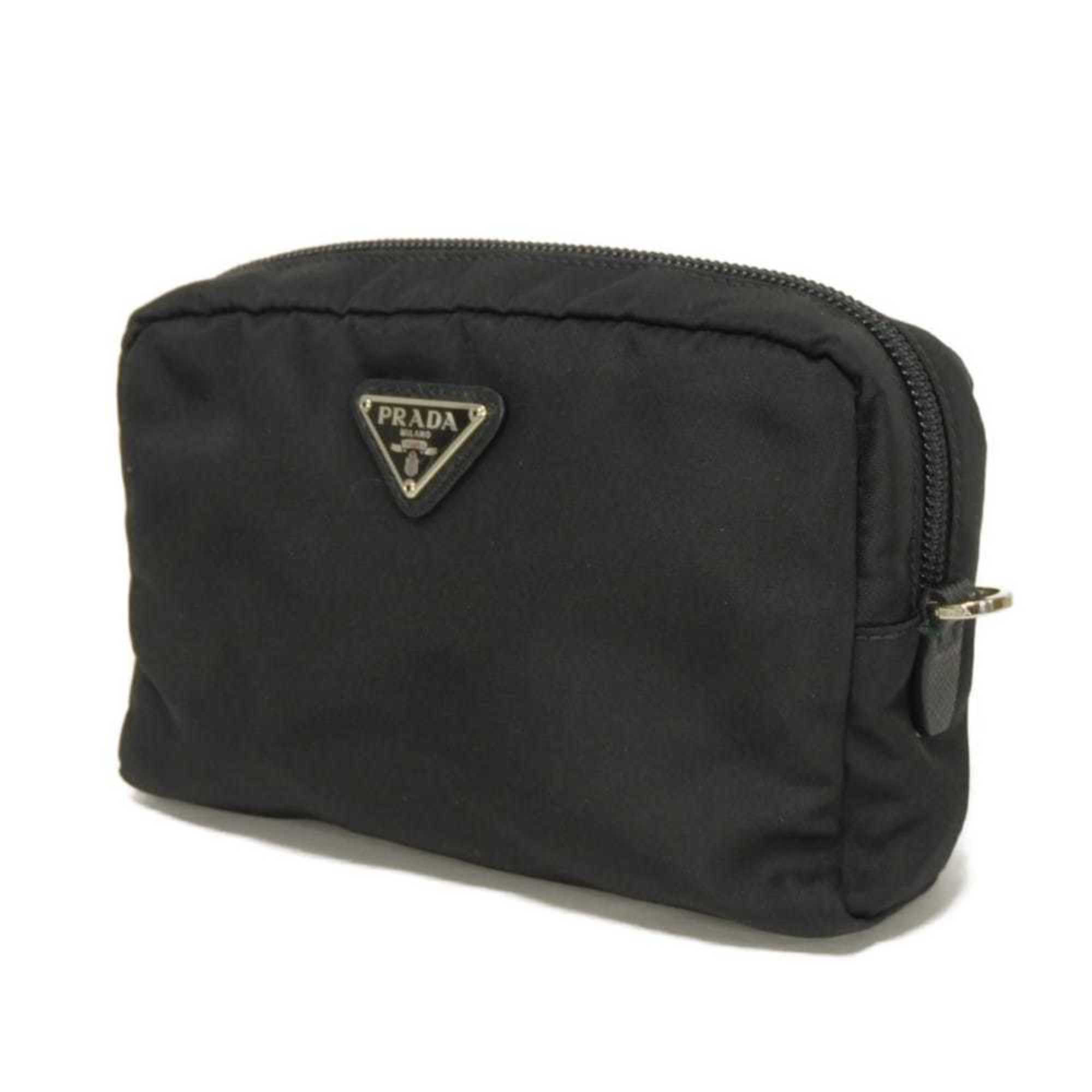 Prada Black Nero Vela Nylon Clutch Bag Pouch (Pre-Owned)