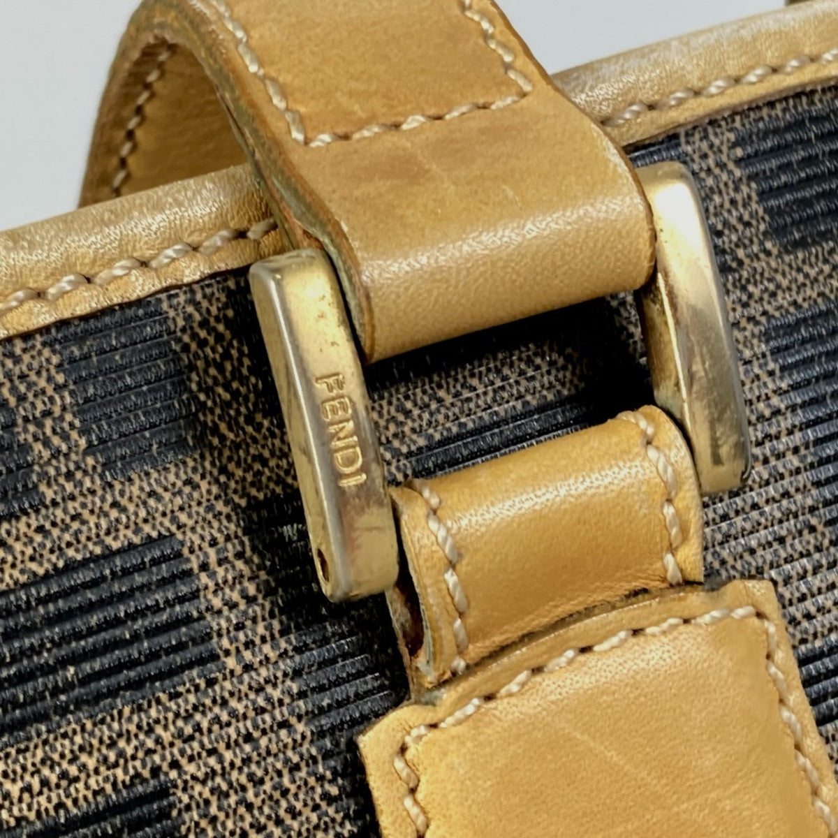 Fendi Zucca Brown Zucca Shoulder Bag Tote Bag (Pre-Owned)