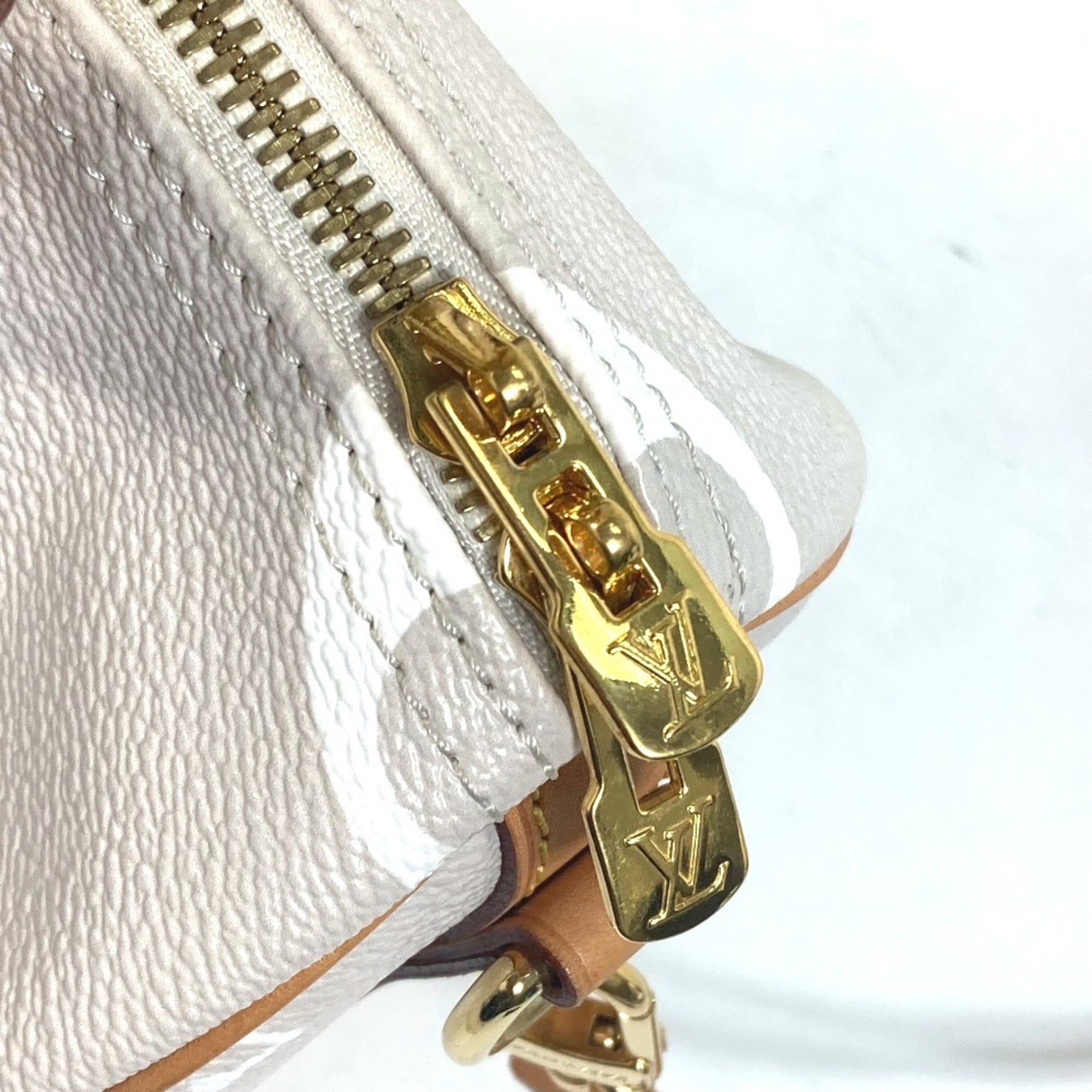 Louis Vuitton Orange Monogram Boston Bag Handbag Shoulder Bag (Pre-Owned)