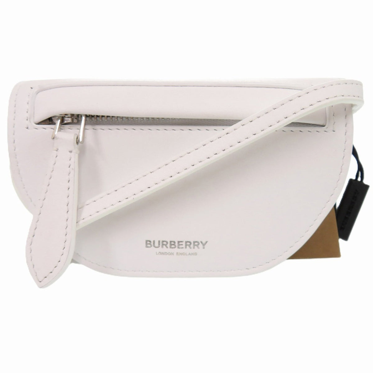Burberry White Leather Shoulder Bag (Pre-Owned)