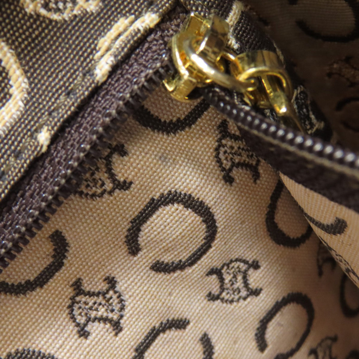 Celine Brown Canvas Boston Bag (Pre-Owned)