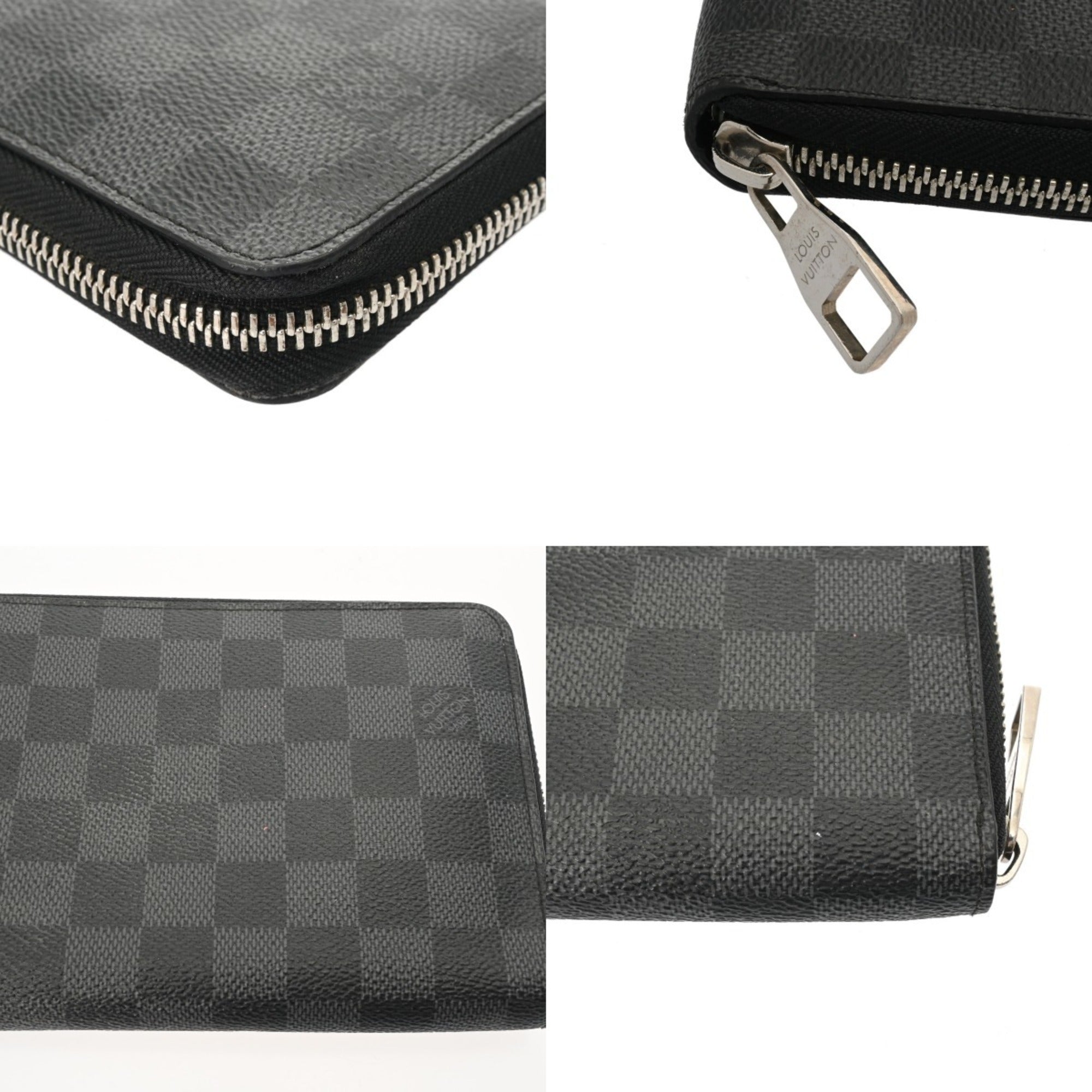 Louis Vuitton Damier Graphite Black Gray Damier Canvas Long Wallet (Bi-Fold) (Pre-Owned)