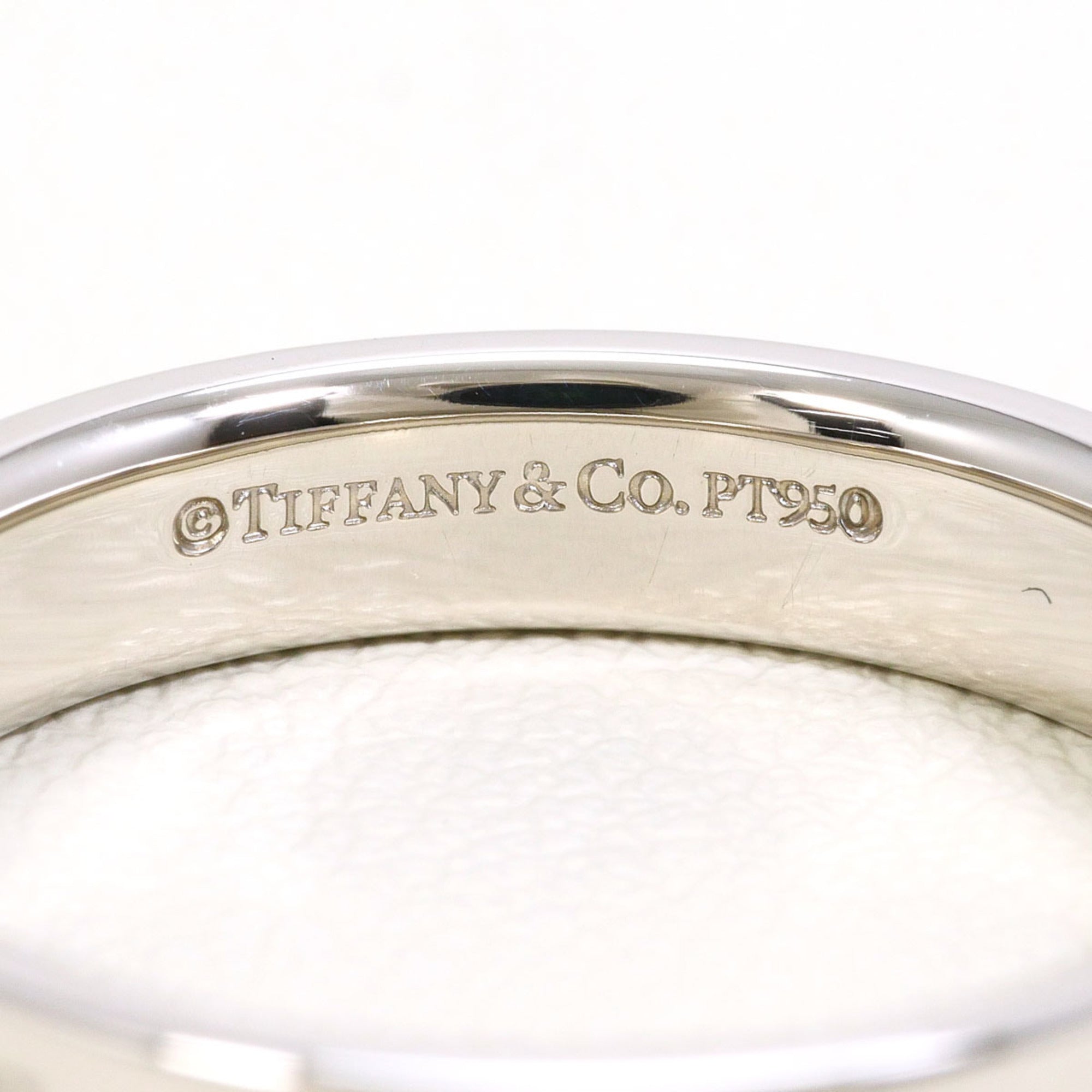 Tiffany Platinum Platinum 950 Band Ring (Pre-Owned)