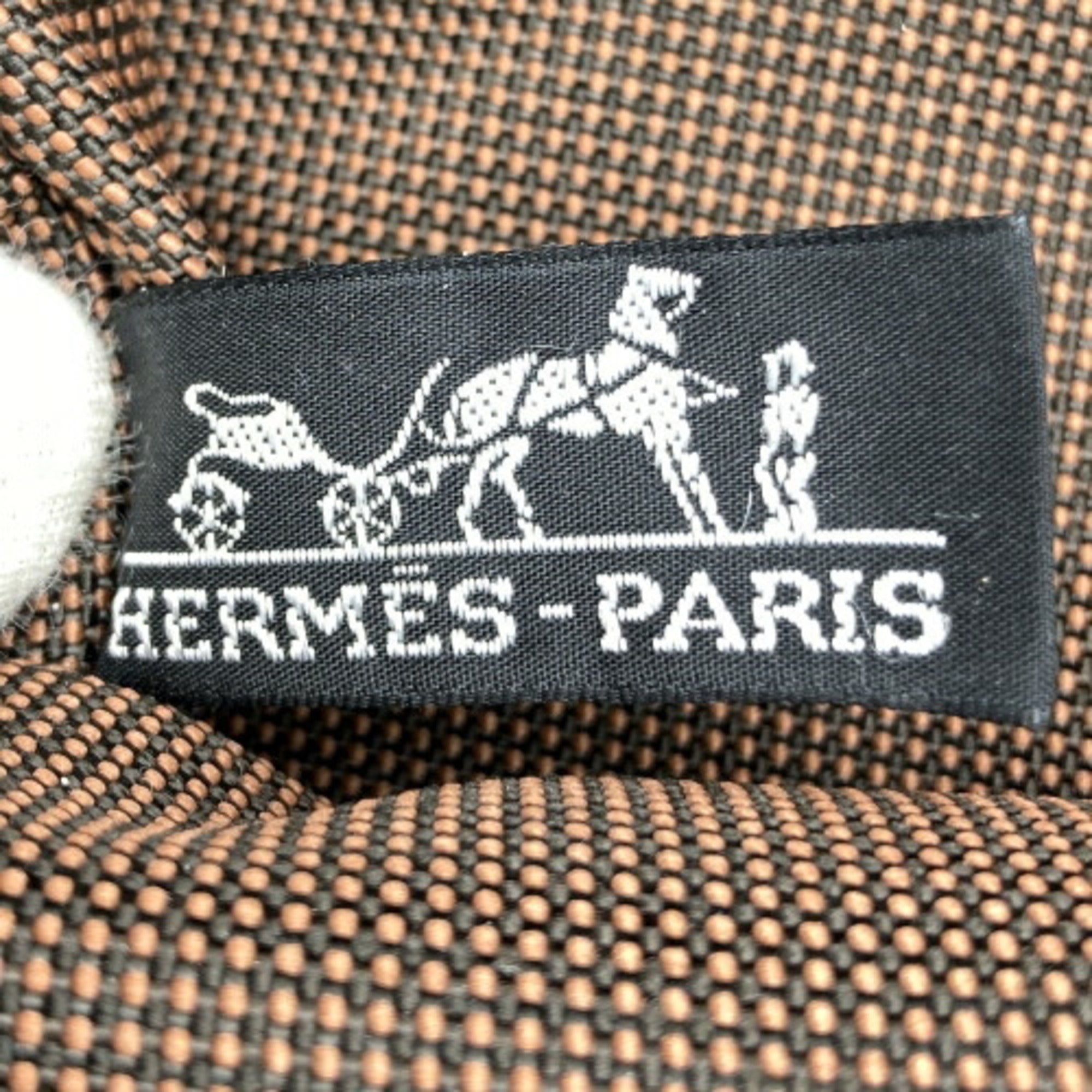 Hermes Brown Nylon Tote Bag (Pre-Owned)