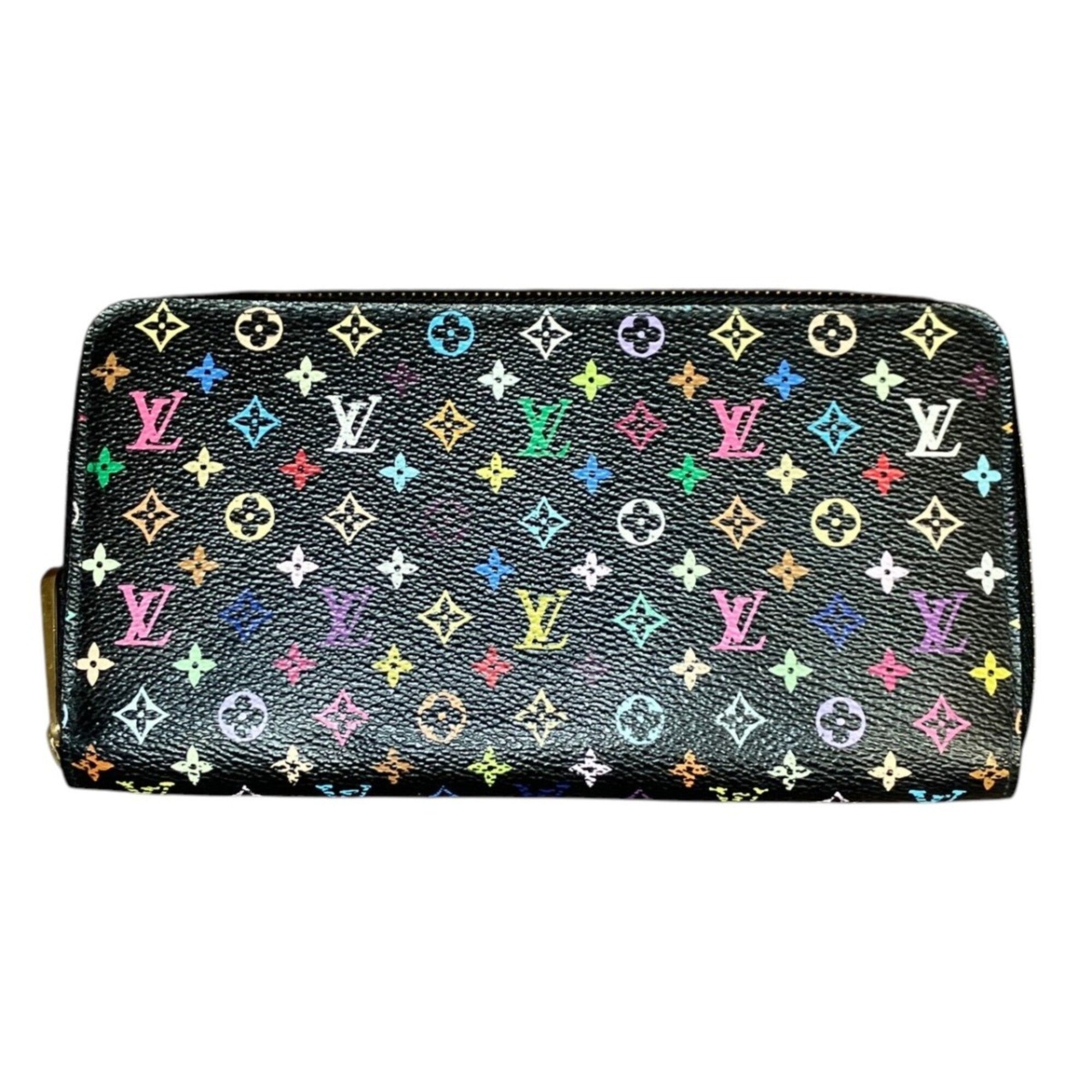 Louis Vuitton Black Multi-Color Noir Monogram Multicolore Long Wallet (Bi-Fold) (Pre-Owned)