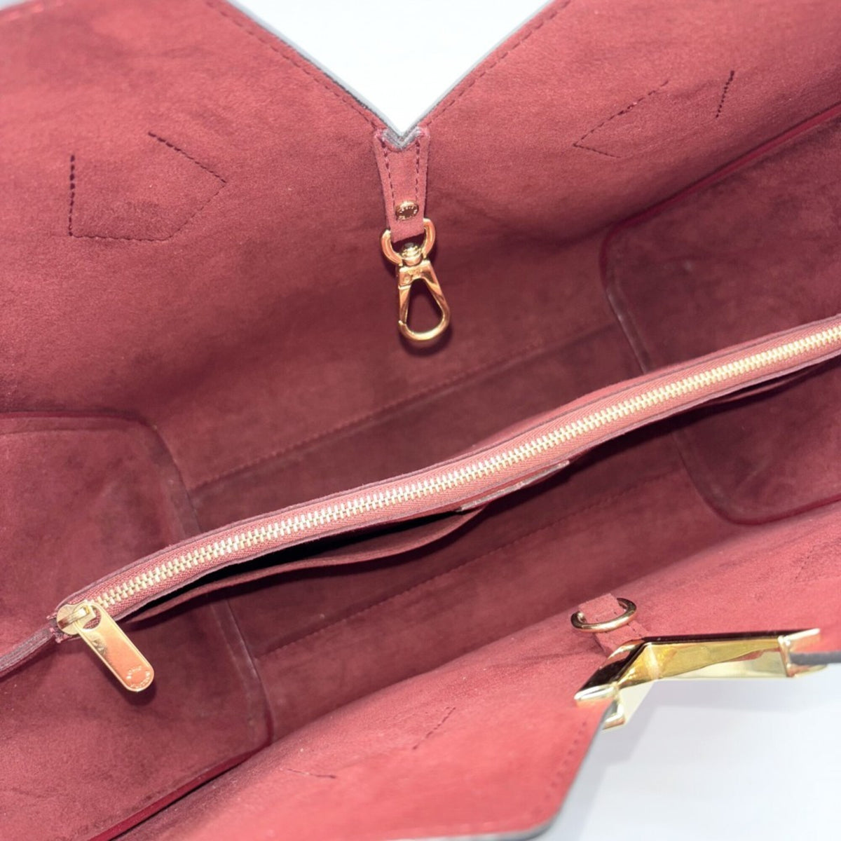 Louis Vuitton Monogram Brown Cerise Monogram Red Color Monogram Handbag Tote Bag (Pre-Owned)