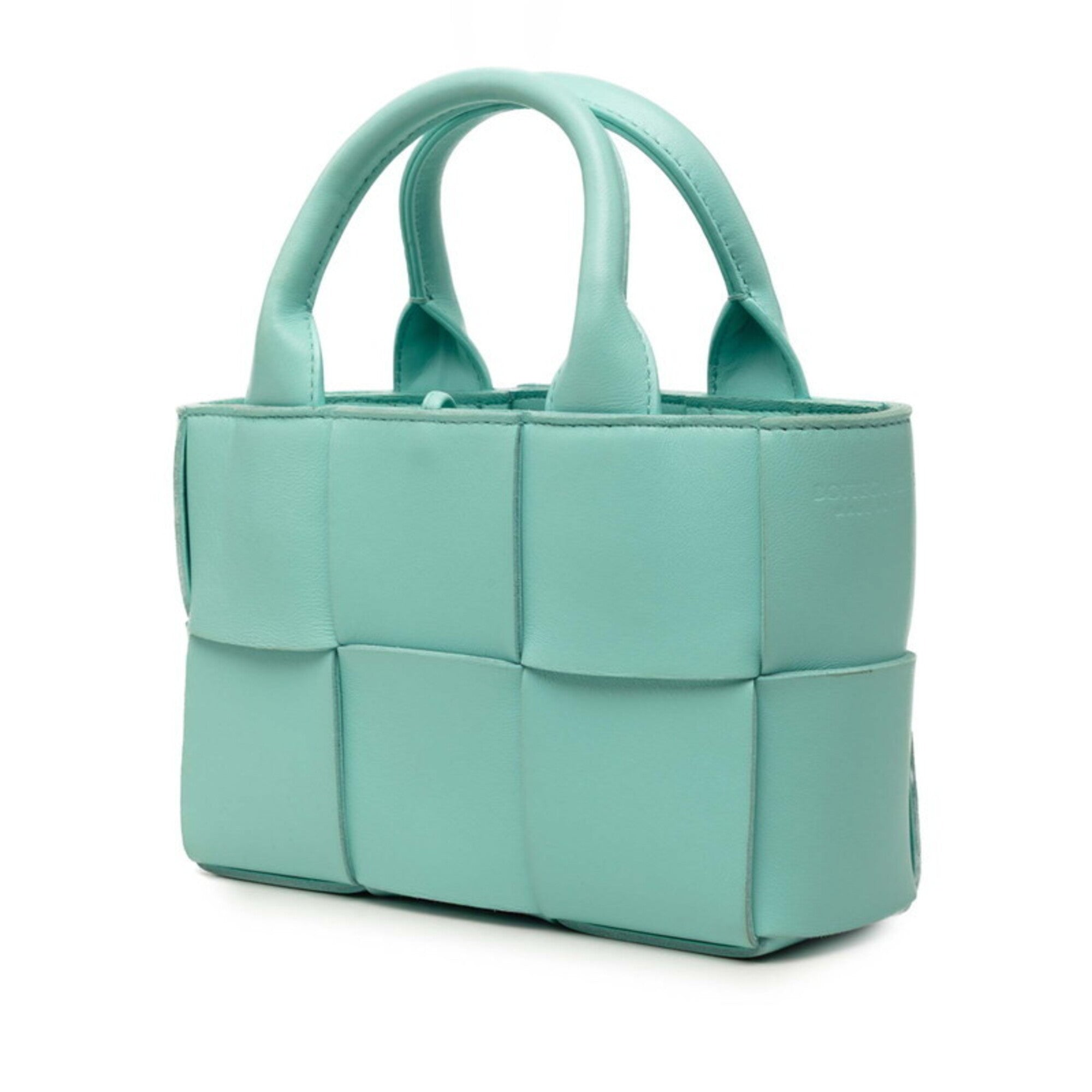 Bottega Veneta Blue Leather Shoulder Bag Tote Bag (Pre-Owned)