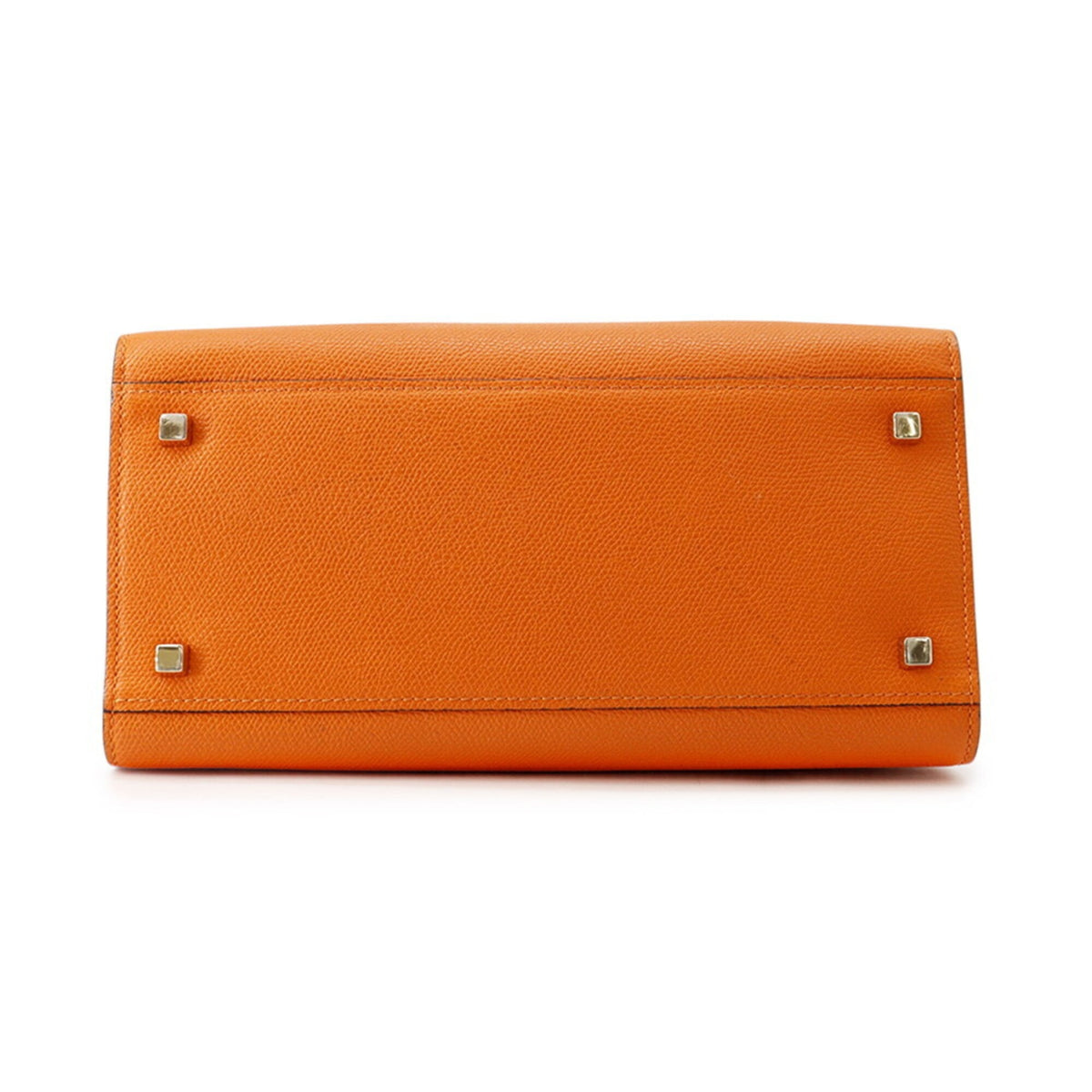 Valextra Orange Leather Handbag (Pre-Owned)