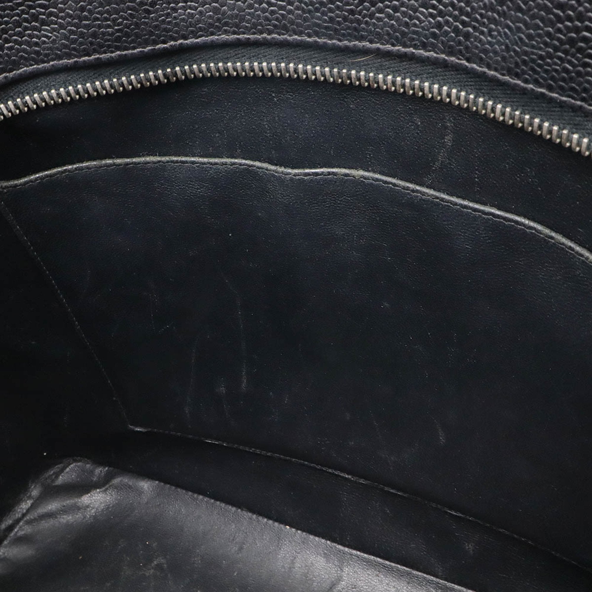 Chanel Black Caviar Leather Shoulder Bag Tote Bag (Pre-Owned)