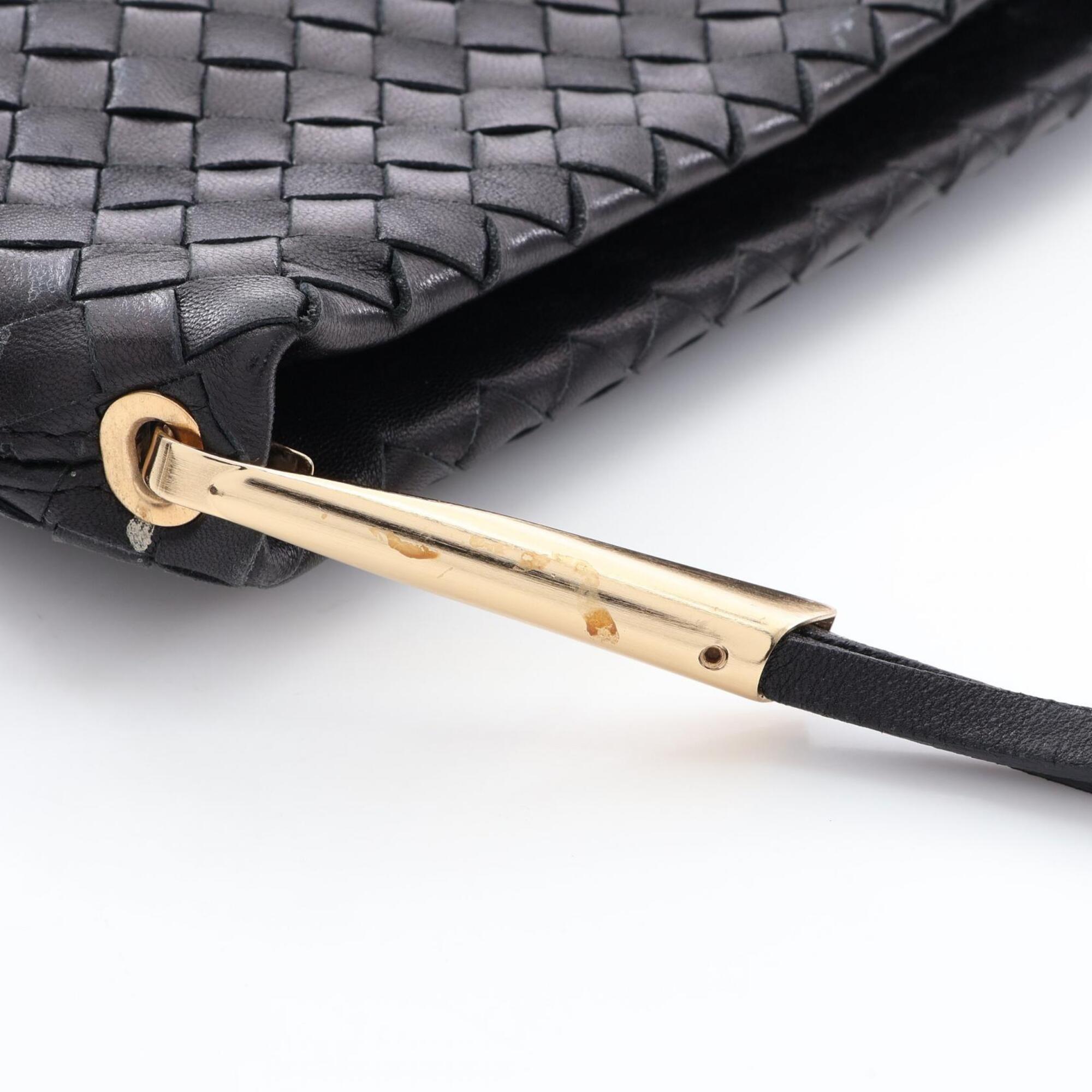 Bottega Veneta Black Intrecciato Handbag (Pre-Owned)