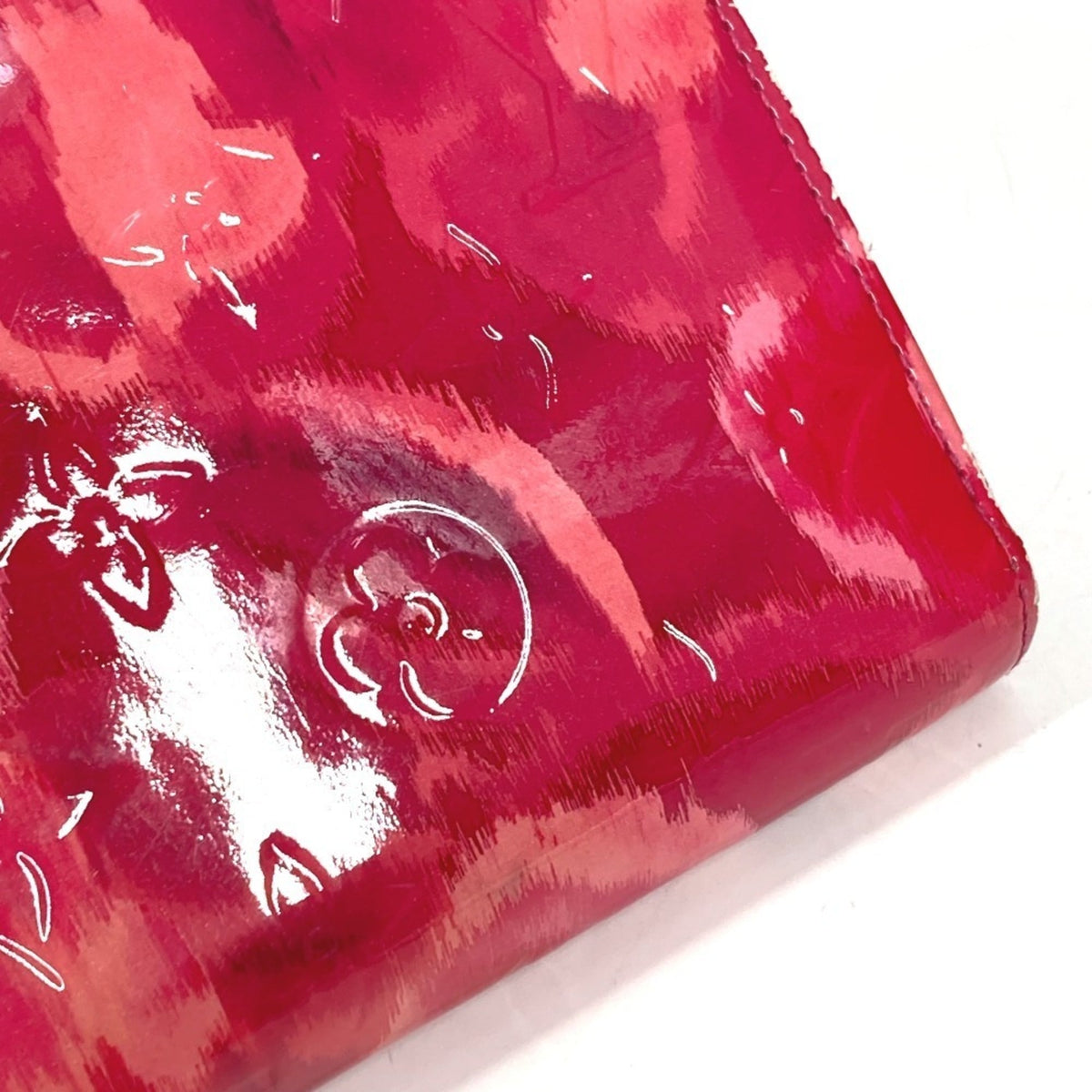 Louis Vuitton Pink Patent Leather Long Wallet (Bi-Fold) (Pre-Owned)