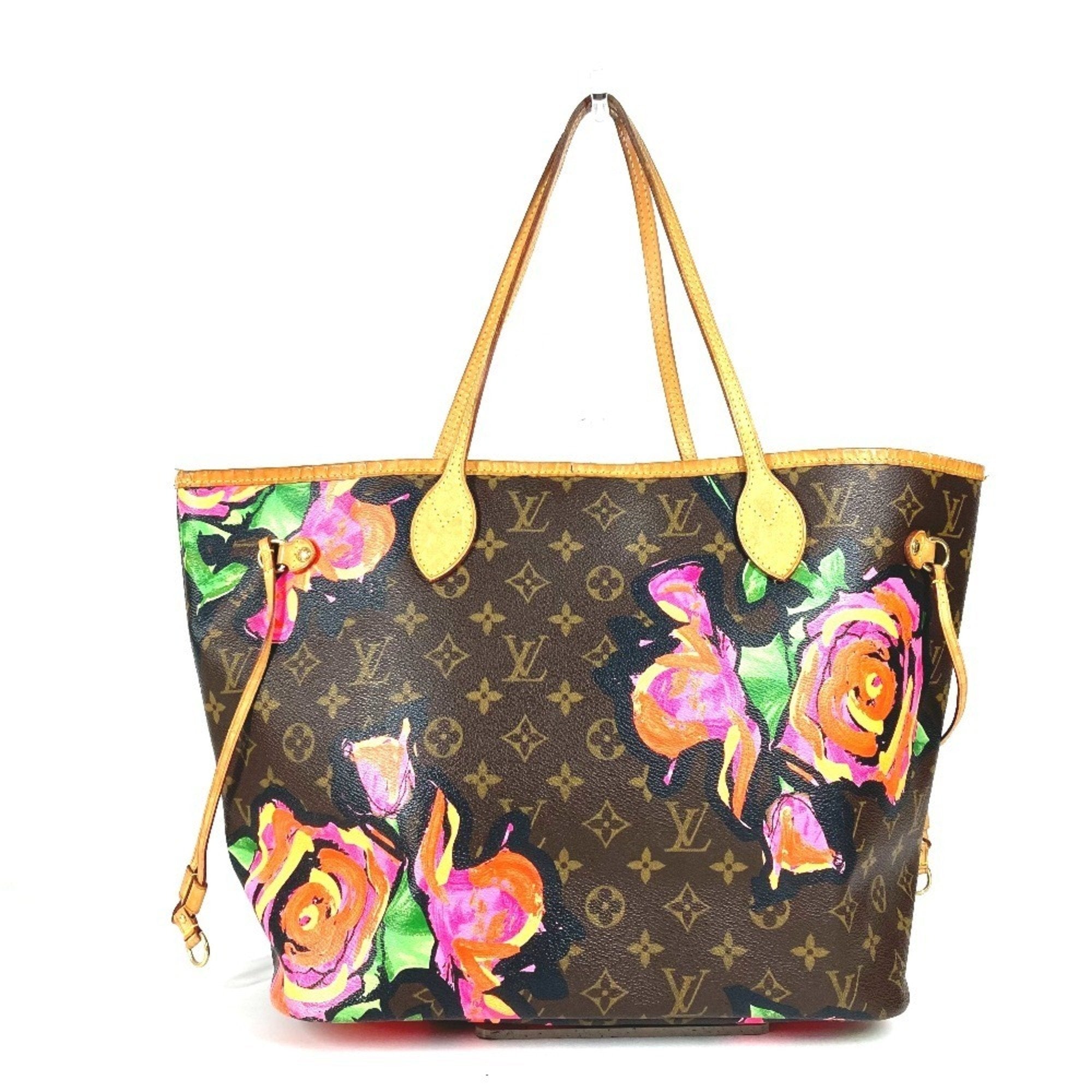 Louis Vuitton Brown Pink Canvas Monogram Shoulder Bag Tote Bag (Pre-Owned)