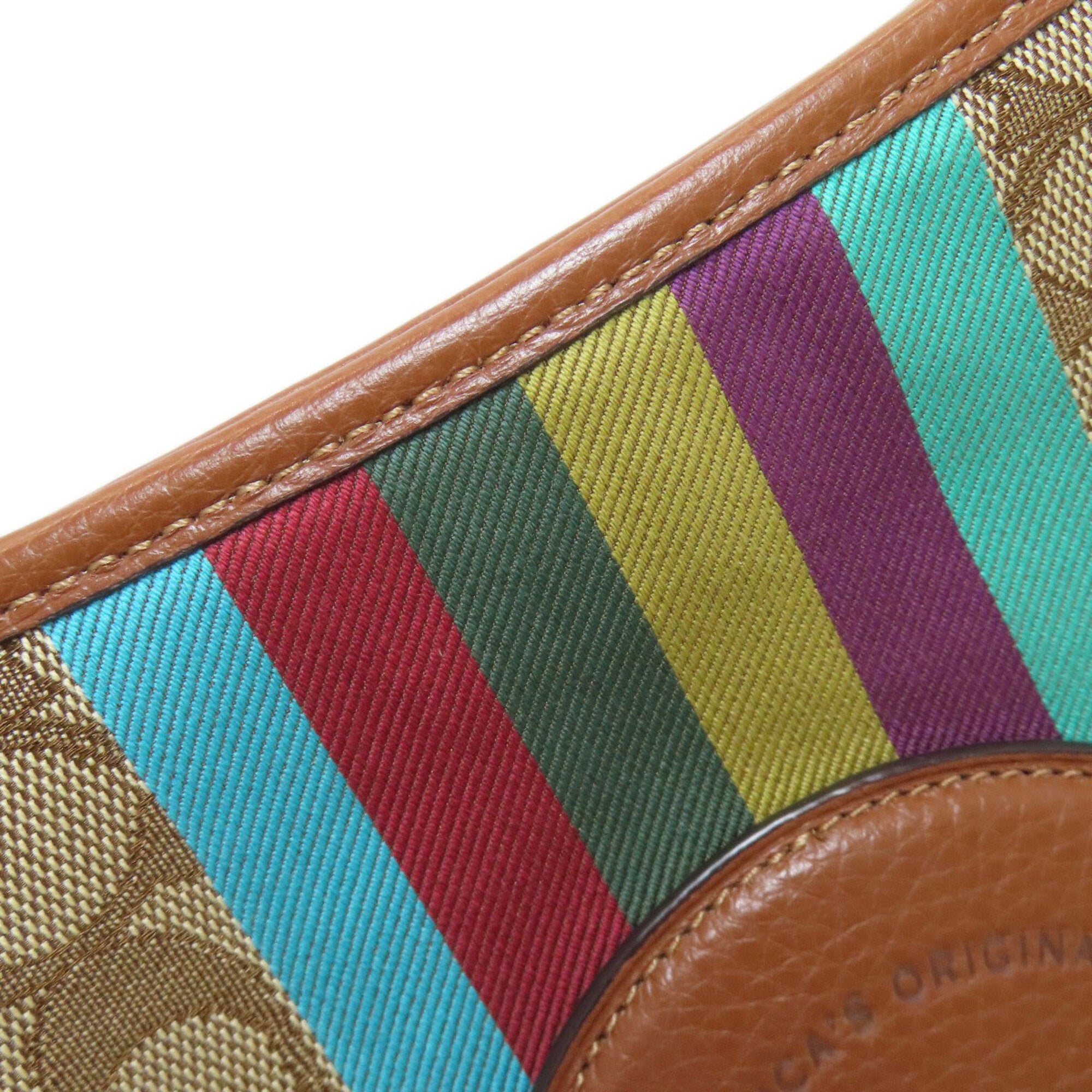 Coach Brown Canvas Shoulder Bag (Pre-Owned)