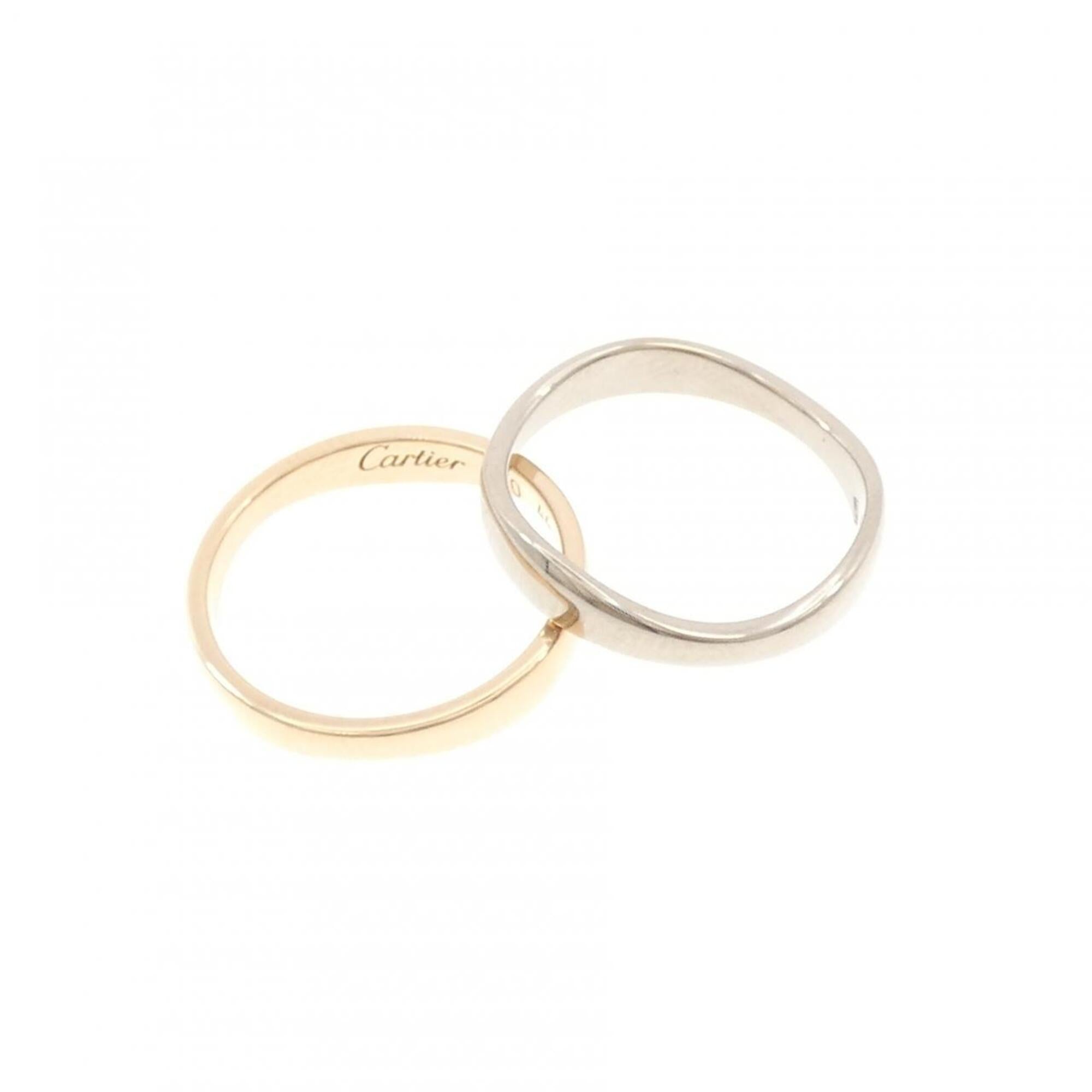 Cartier Pink Gold (18K) White Gold (18K) Band Ring (Pre-Owned)