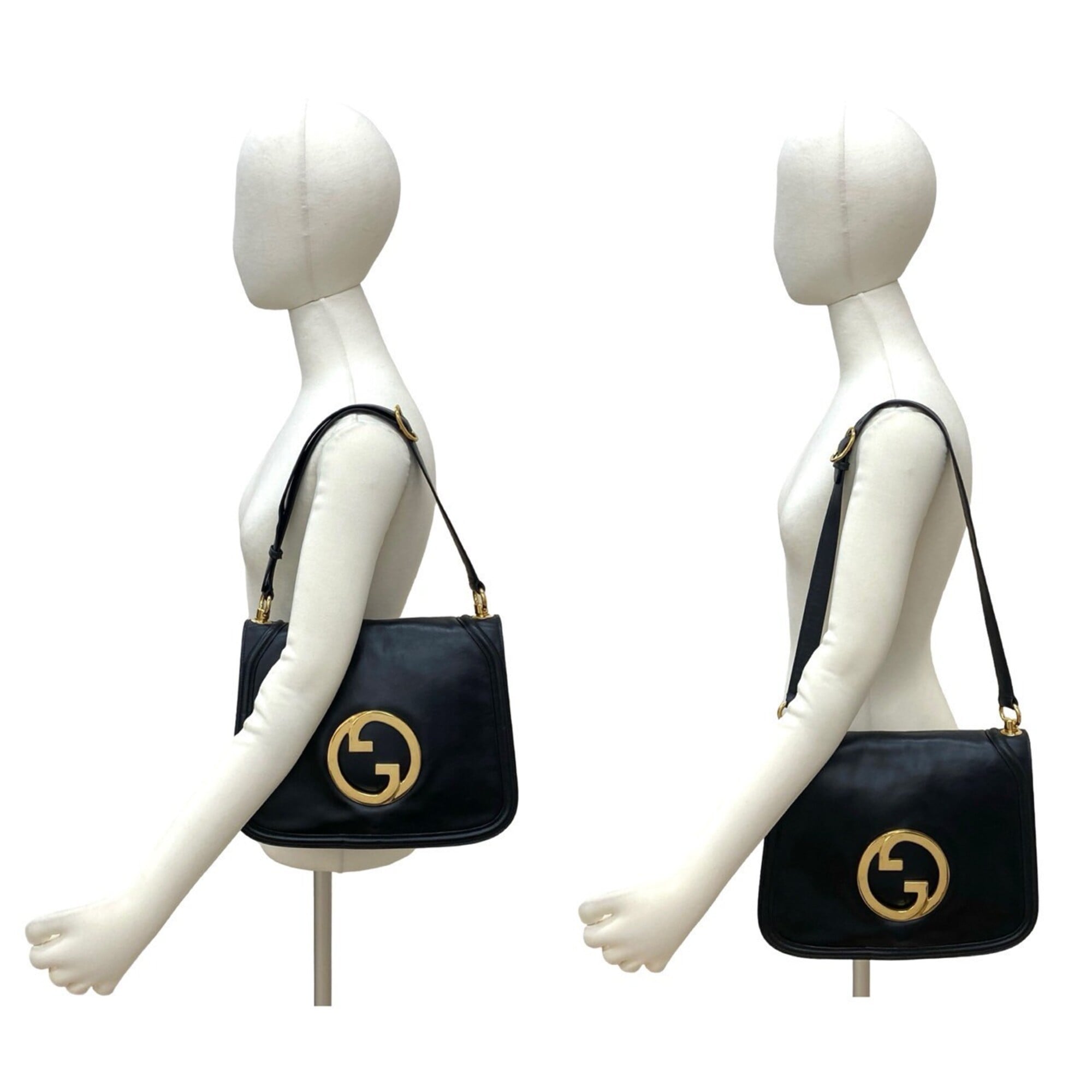 Gucci Black Leather Pochette Shoulder Bag (Pre-Owned)