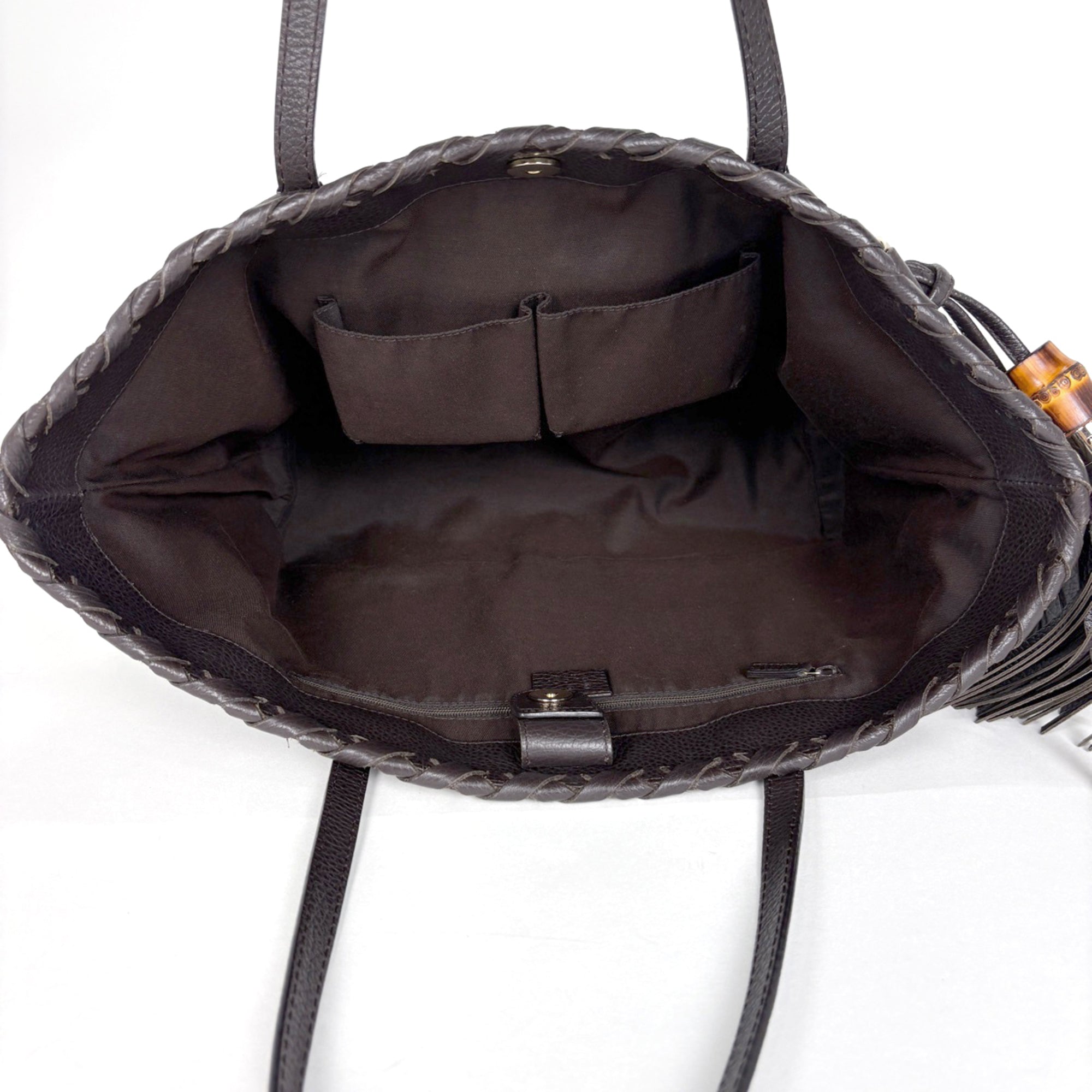 Gucci Brown Leather Tote Bag (Pre-Owned)