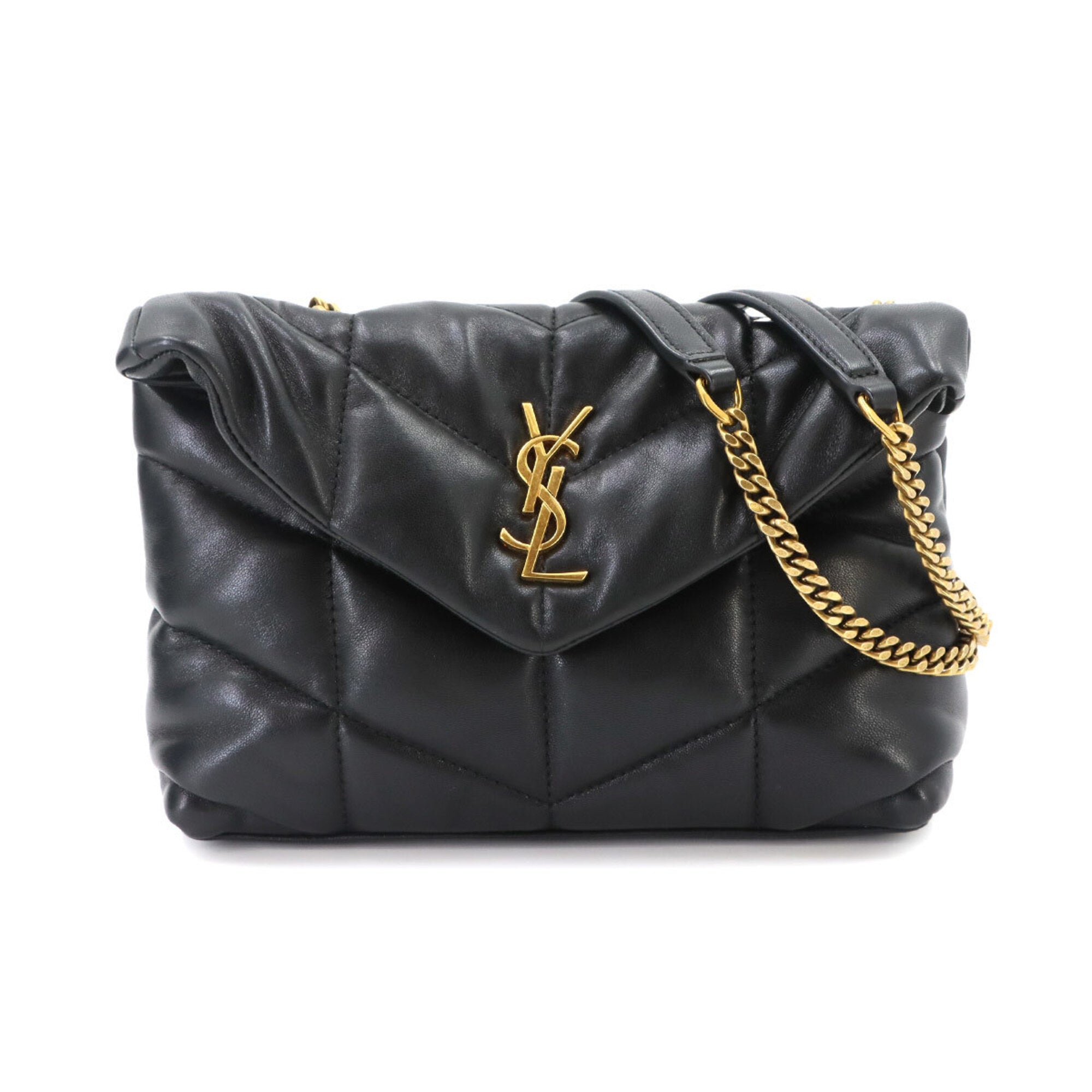 Saint Laurent Black Leather Handbag Shoulder Bag (Pre-Owned)