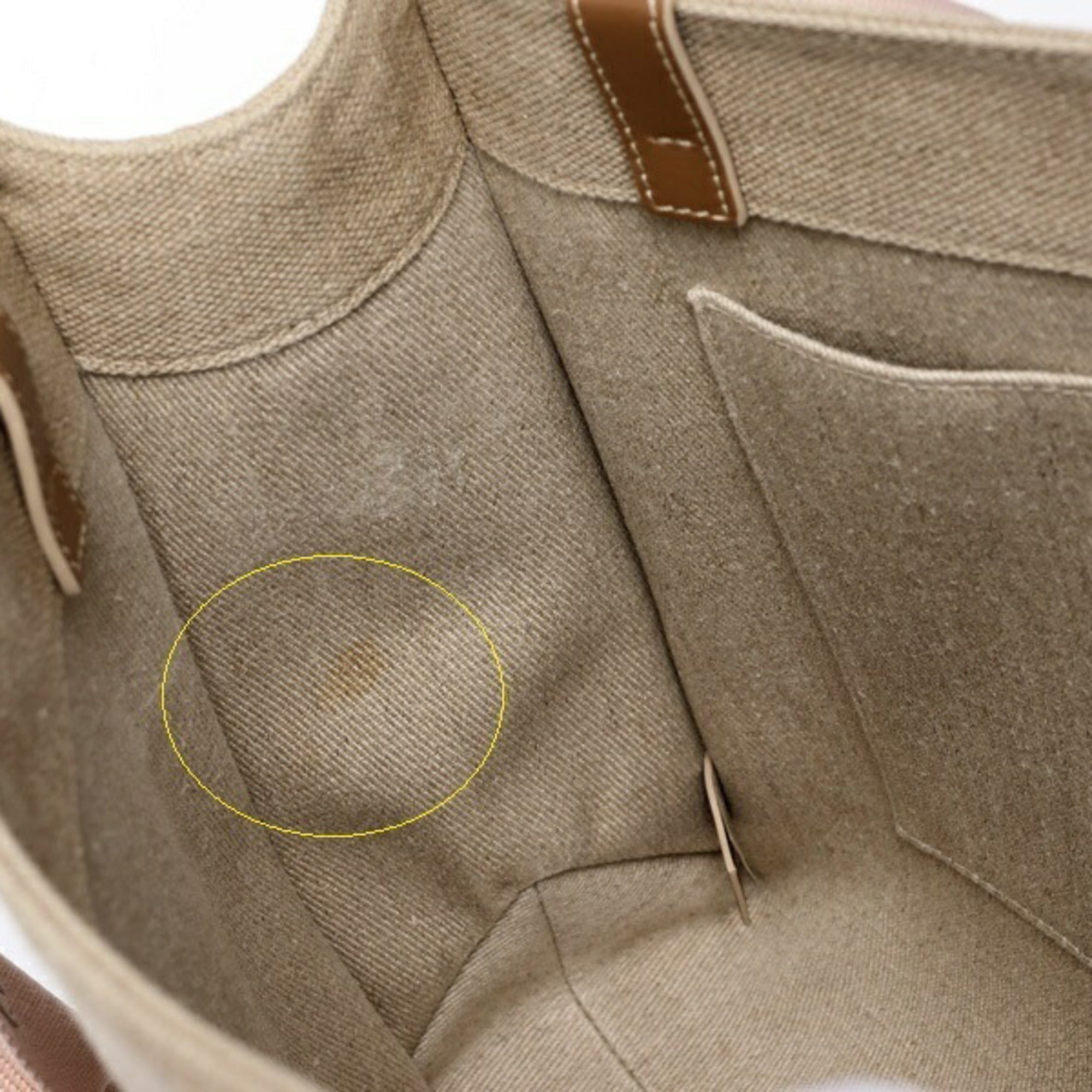 Chloé Beige Canvas Leather Tote Bag (Pre-Owned)