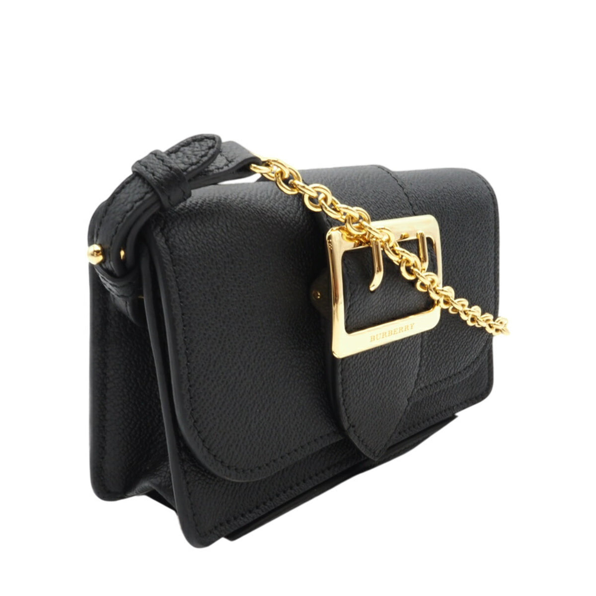 Burberry Black Leather Shoulder Bag (Pre-Owned)