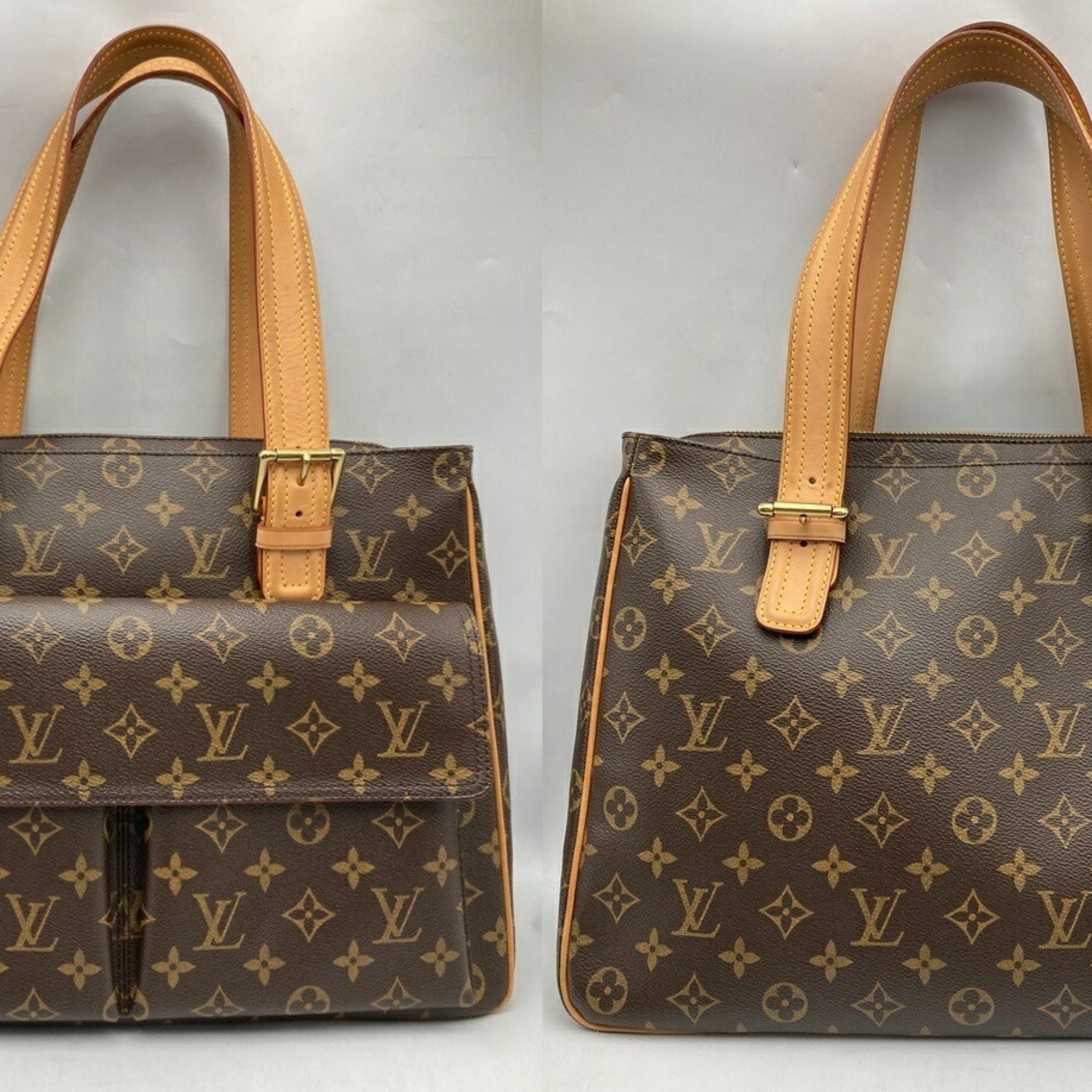 Louis Vuitton Brown Pvc Leather Handbag (Pre-Owned)