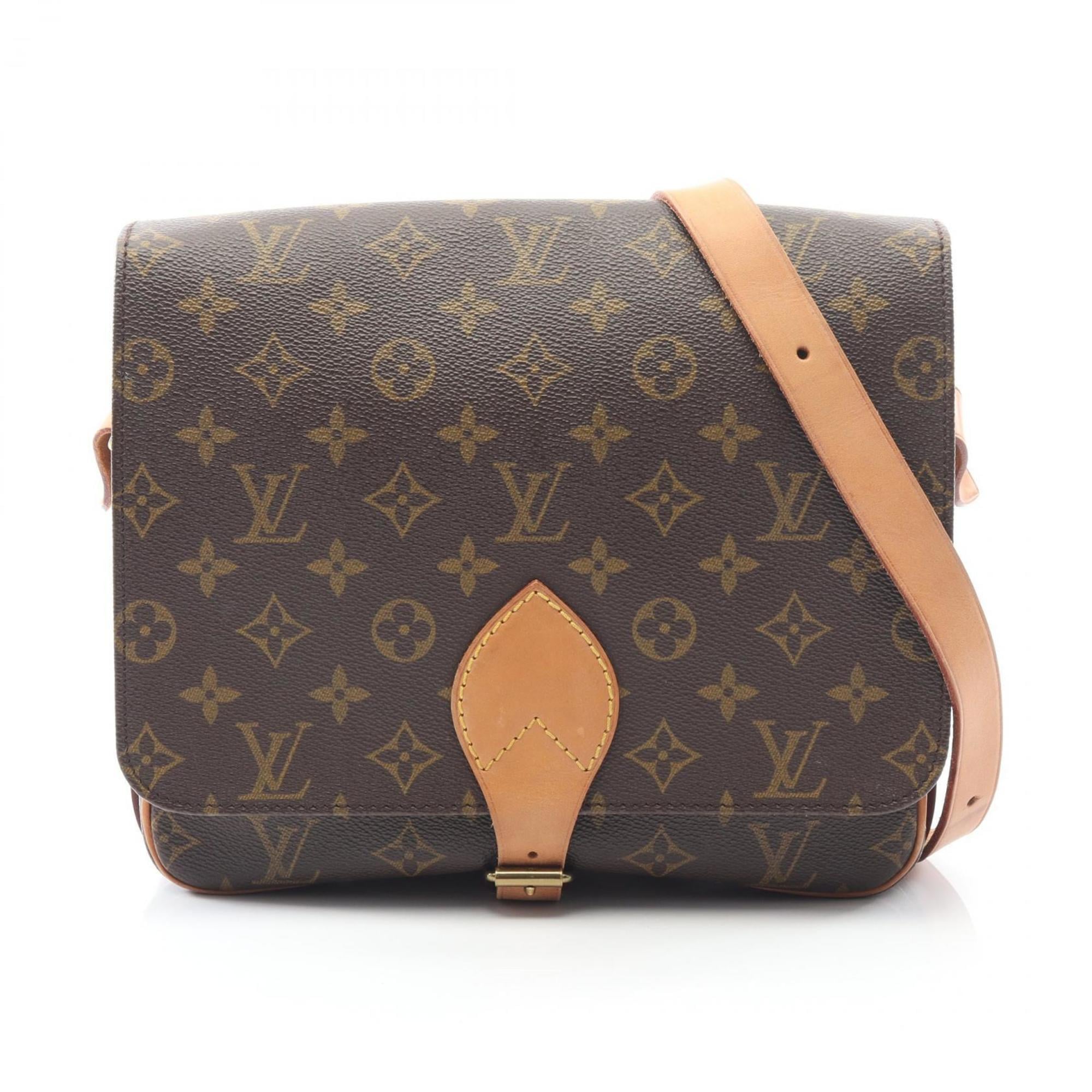 Louis Vuitton Brown Monogram Coated Canvas Leather Shoulder Bag (Pre-Owned)