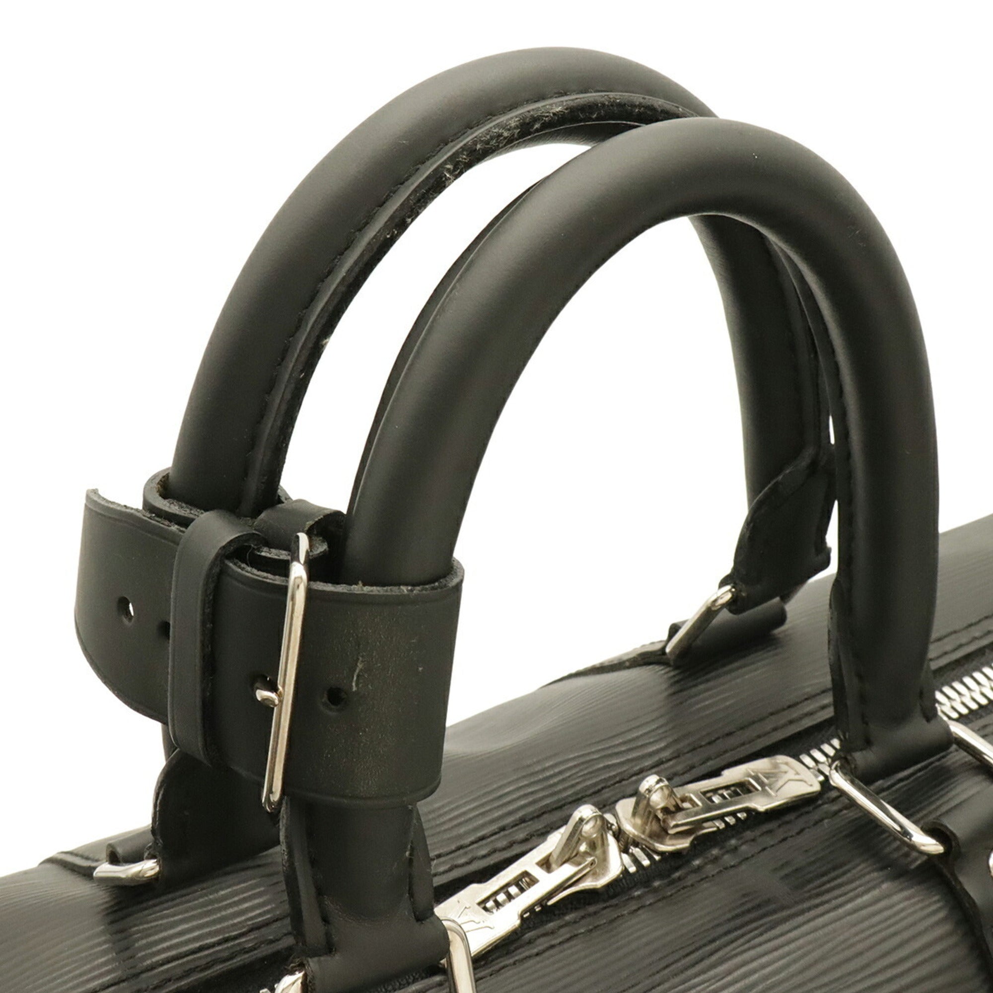 Louis Vuitton Black Noir White Epi Leather Boston Bag (Pre-Owned)