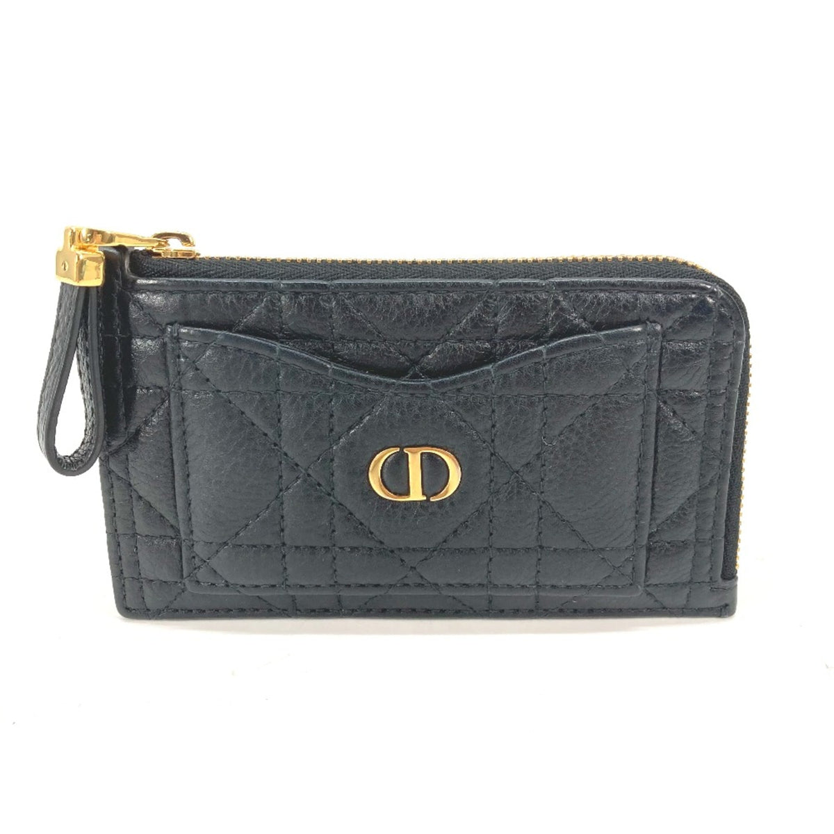 Christian Dior Black Leather Coin Purse/Coin Case (Pre-Owned)