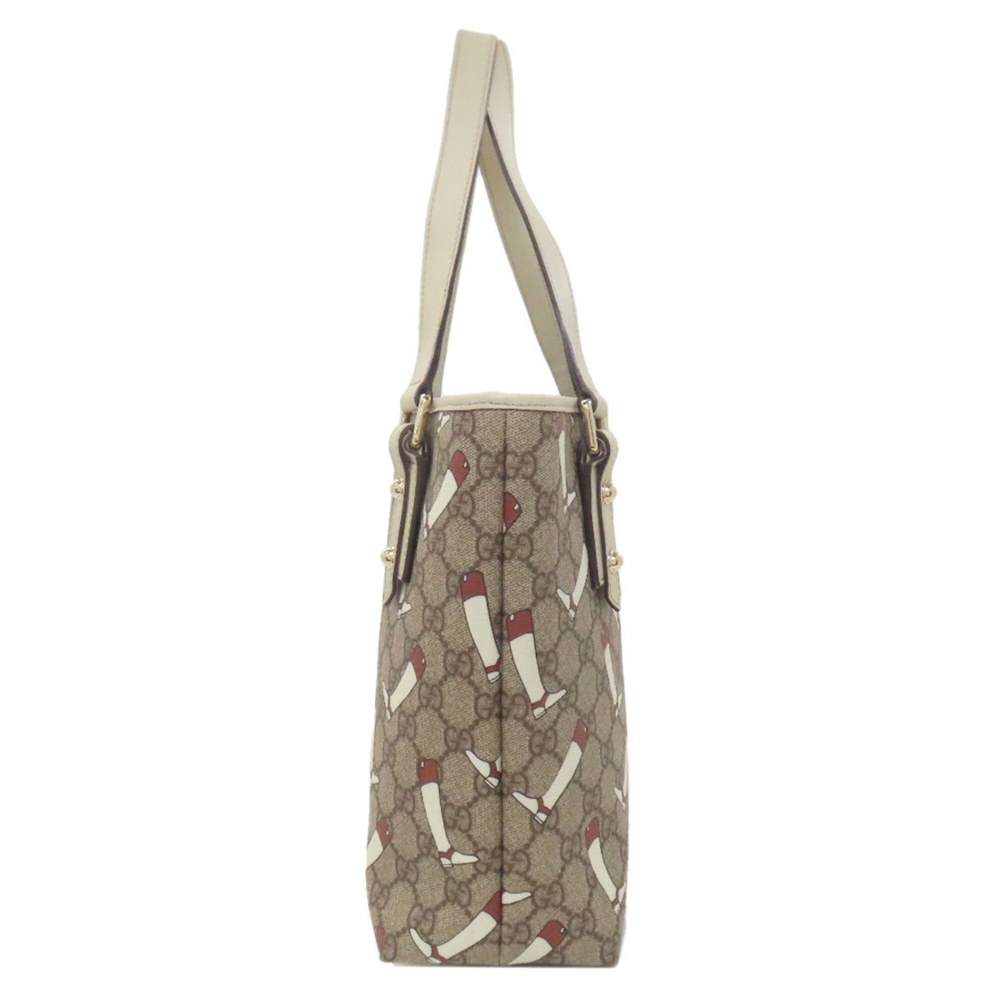 Gucci Brown White Pvc Handbag (Pre-Owned)