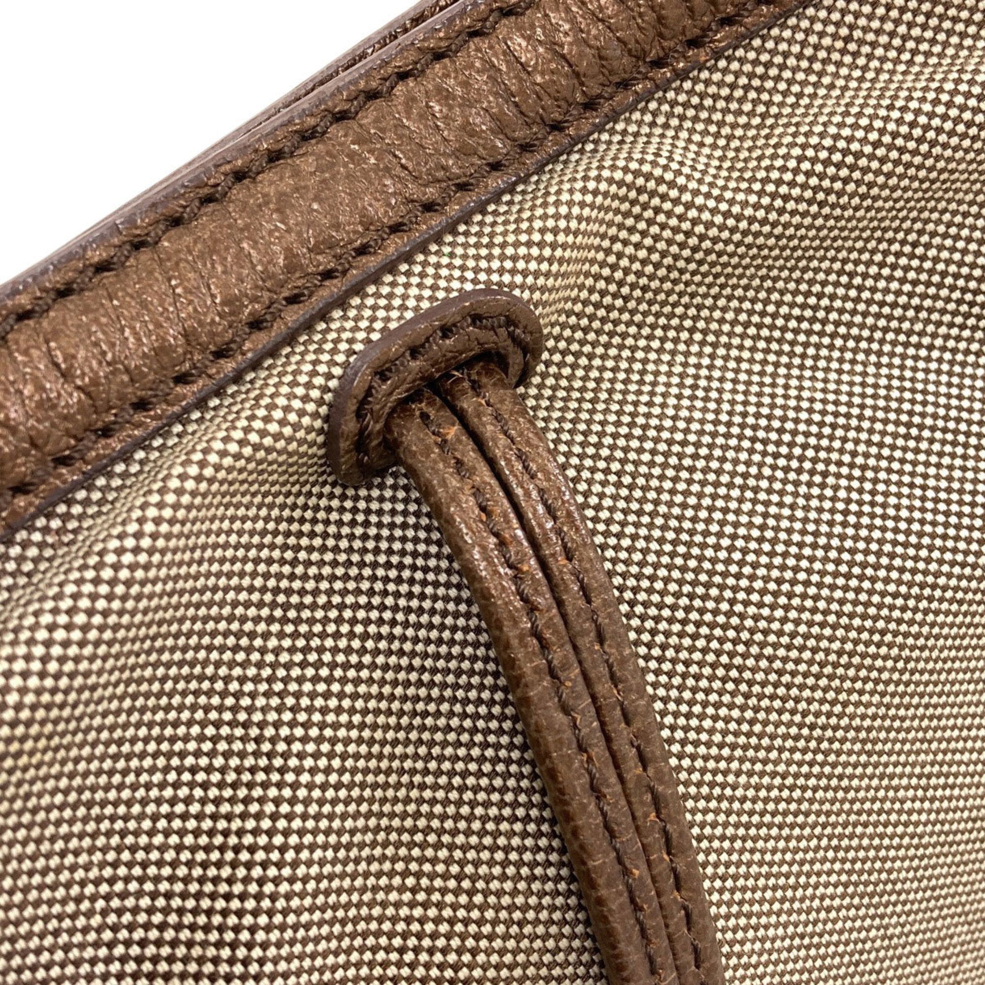 Celine Brown Canvas Handbag (Pre-Owned)