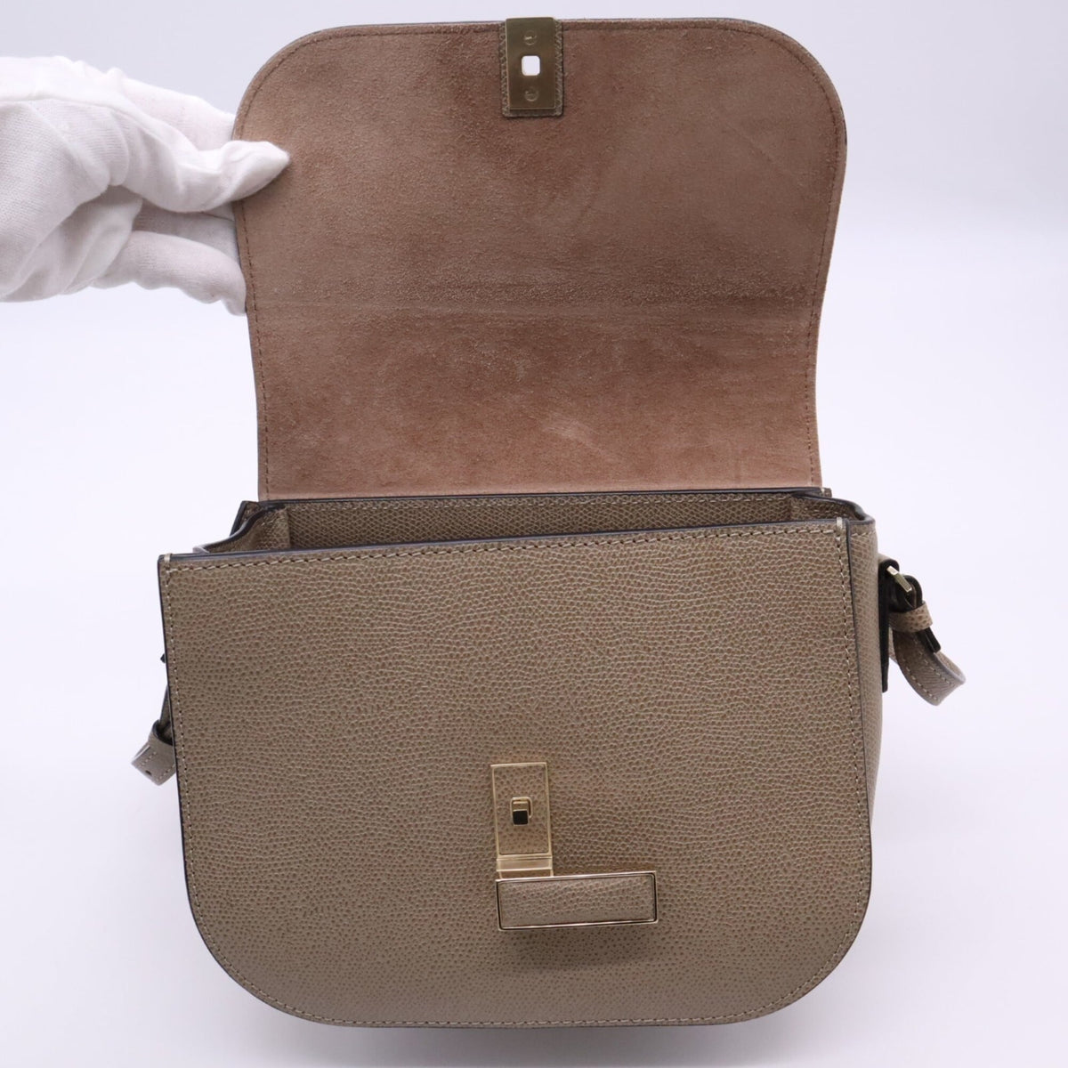 Valextra Brown Leather Shoulder Bag (Pre-Owned)