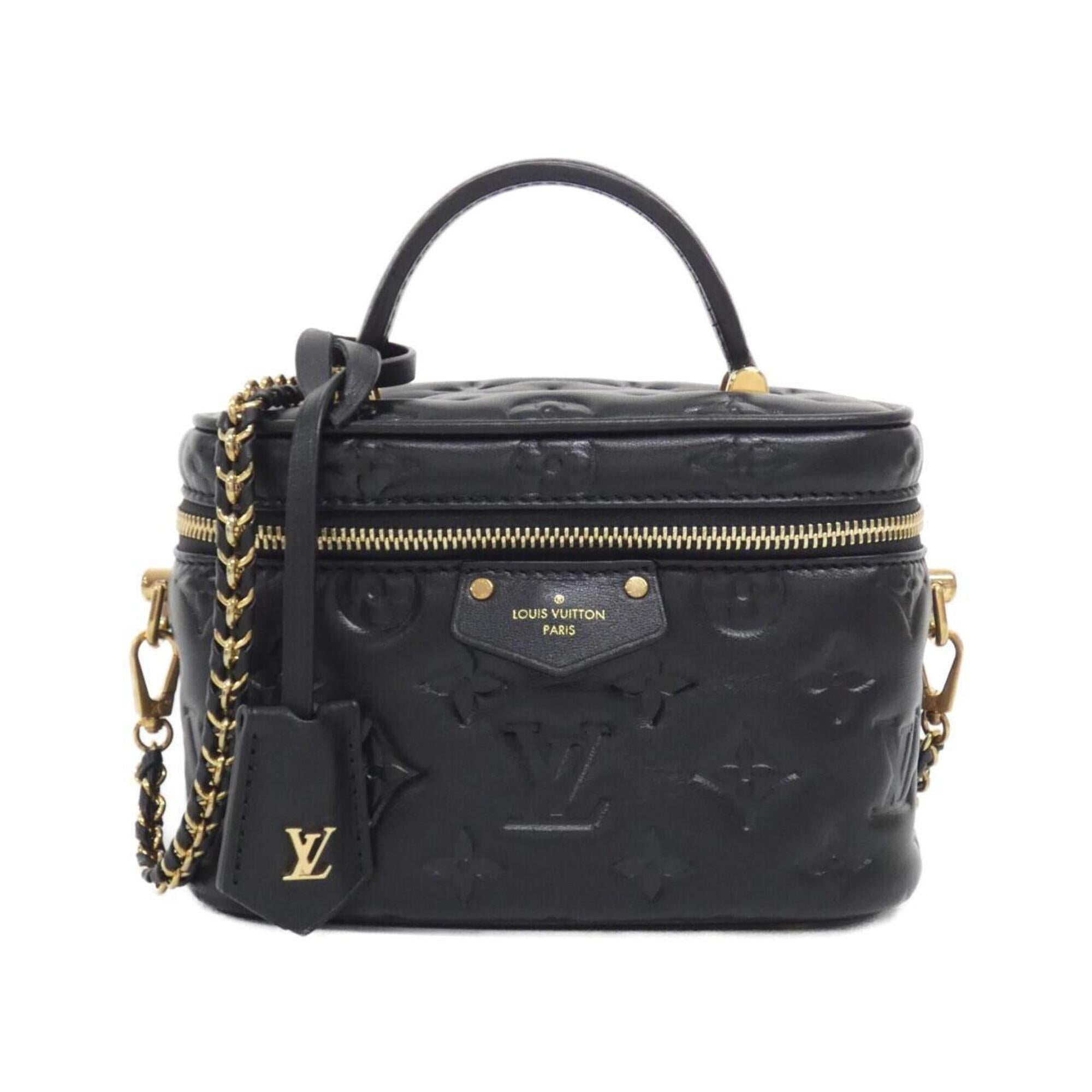 Louis Vuitton Black Leather Handbag (Pre-Owned)