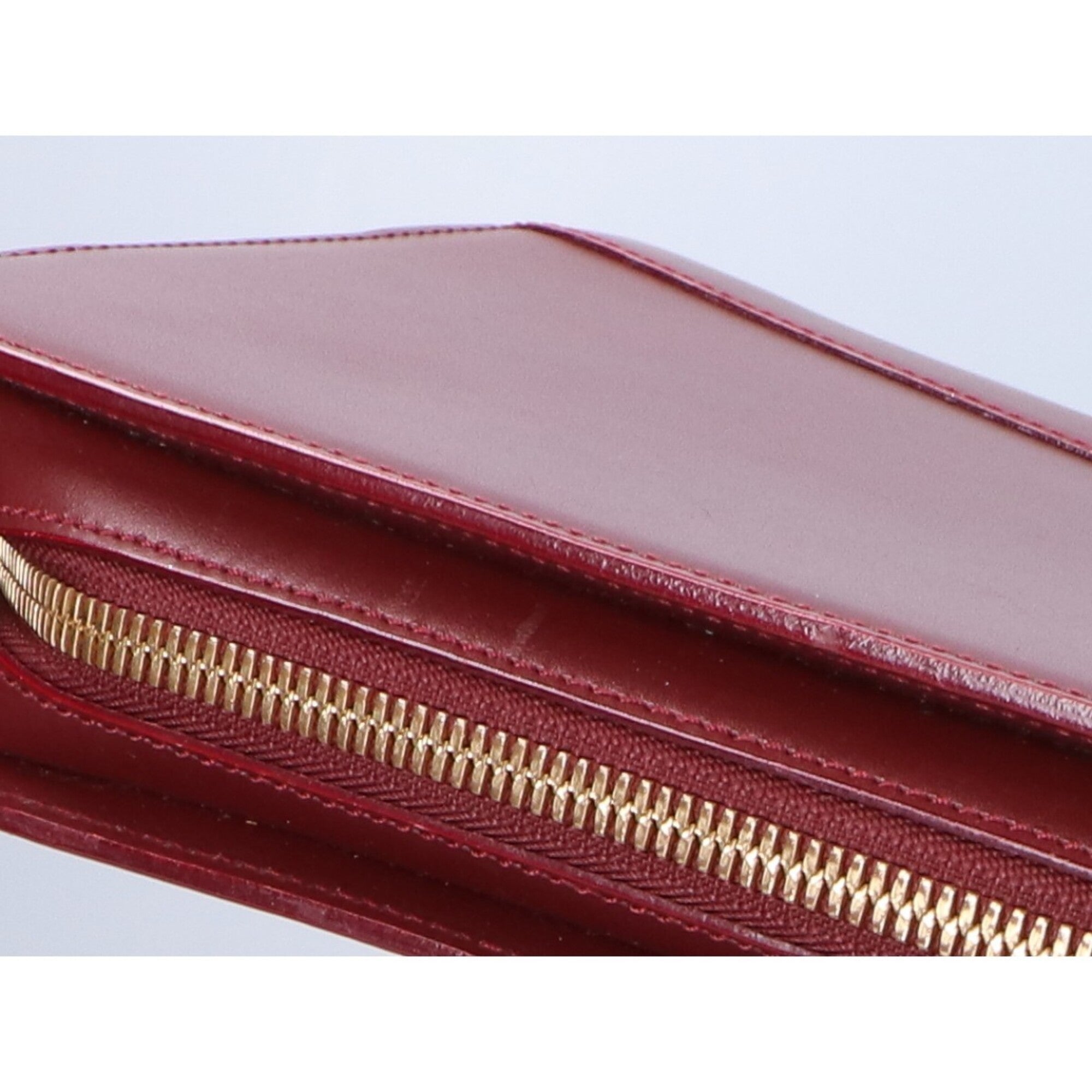 Cartier Bordeaux Leather Clutch Bag (Pre-Owned)