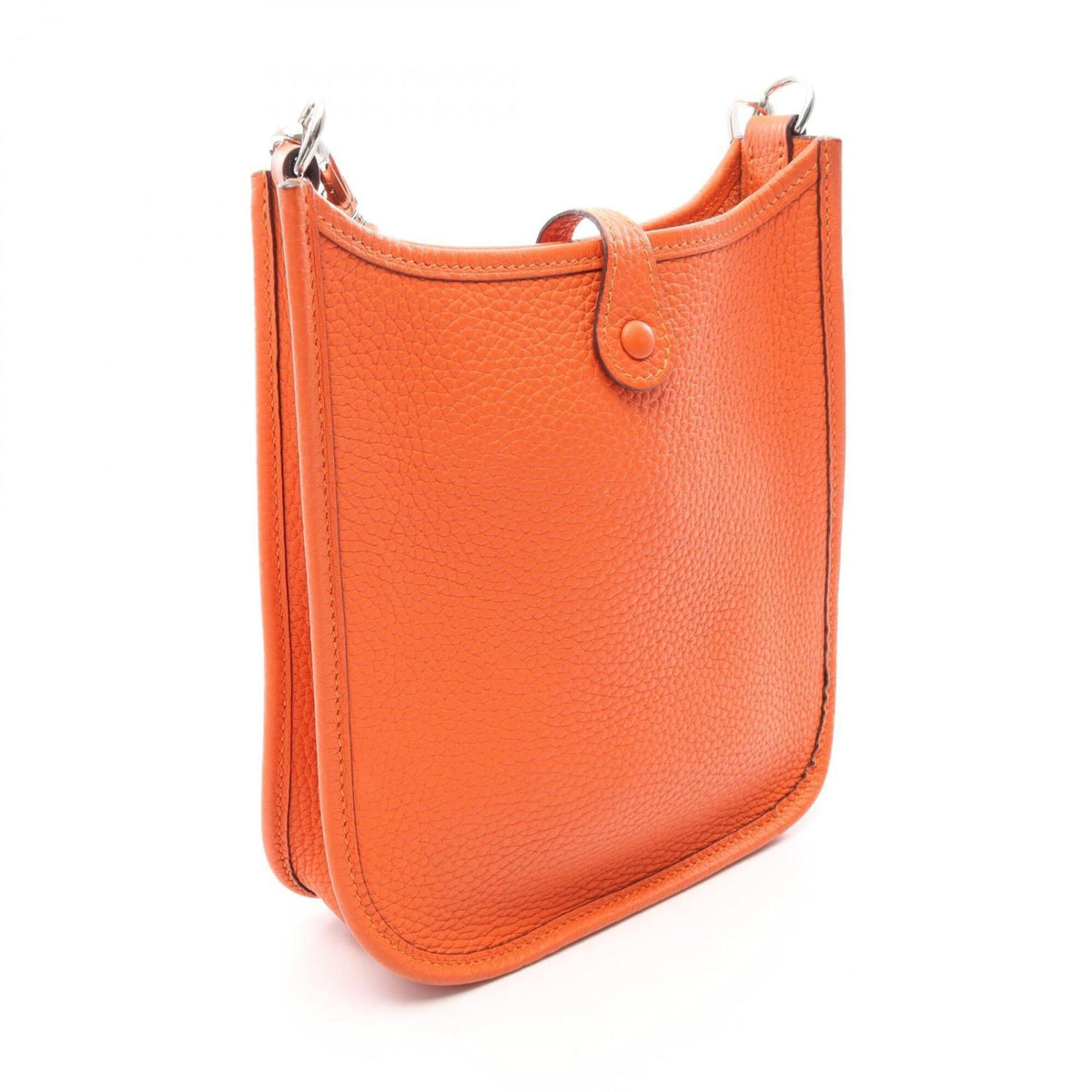 Hermes Orange Taurillon Clemence Leather Handbag Shoulder Bag (Pre-Owned)
