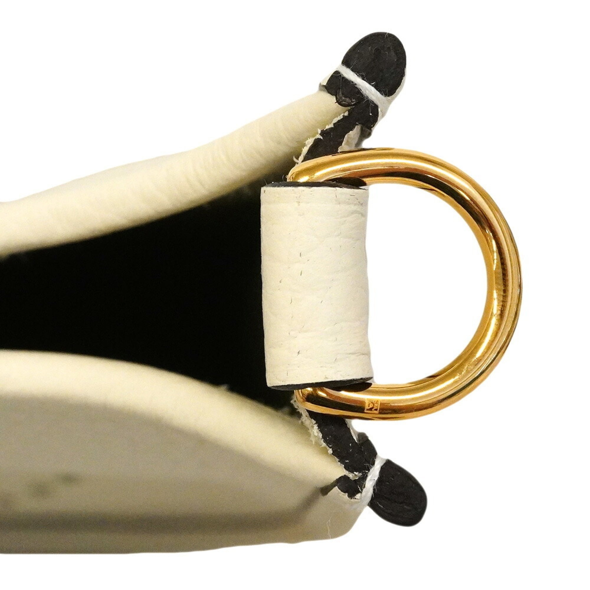 Hermes Cream Taurillon Clemence Leather Shoulder Bag (Pre-Owned)